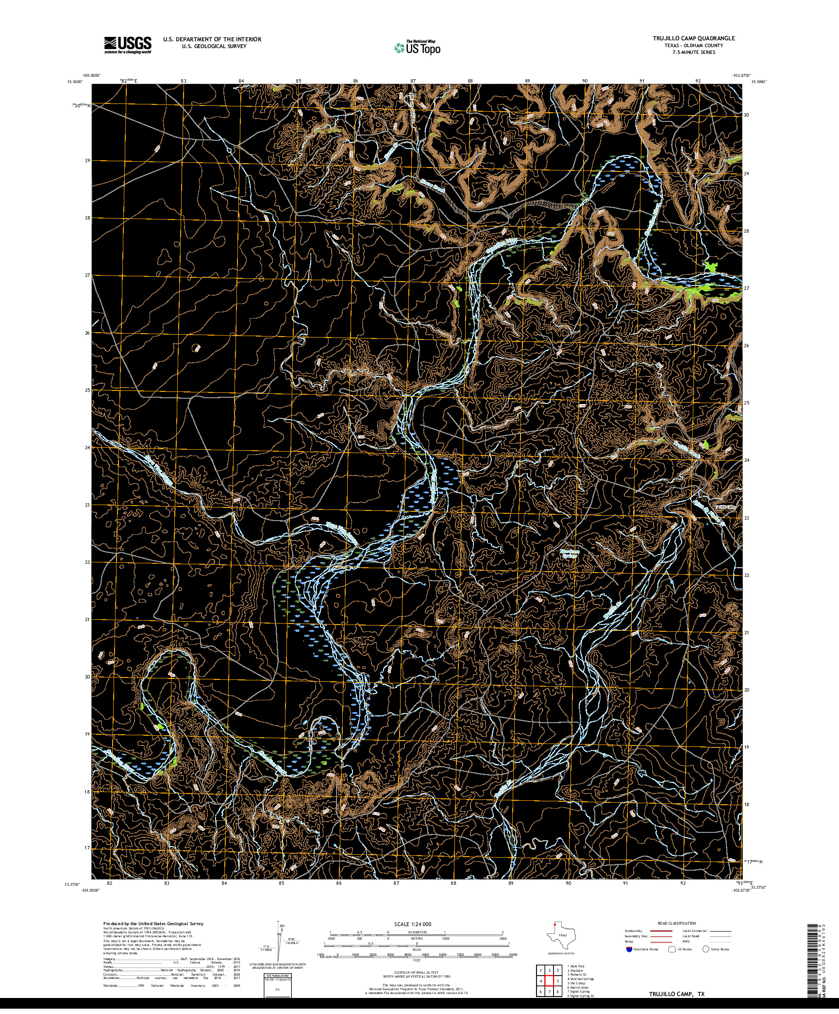 USGS US TOPO 7.5-MINUTE MAP FOR TRUJILLO CAMP, TX 2019