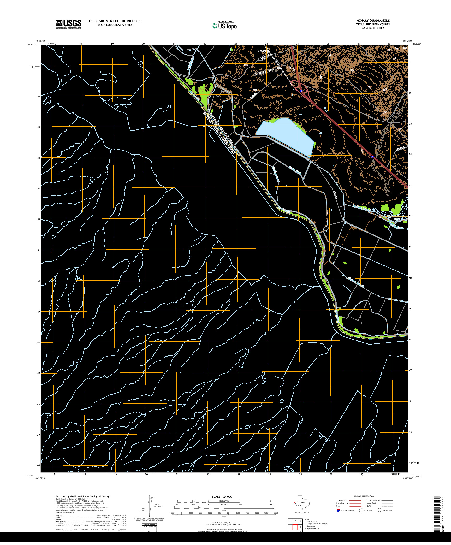 USGS US TOPO 7.5-MINUTE MAP FOR MCNARY, TX,CHH 2019