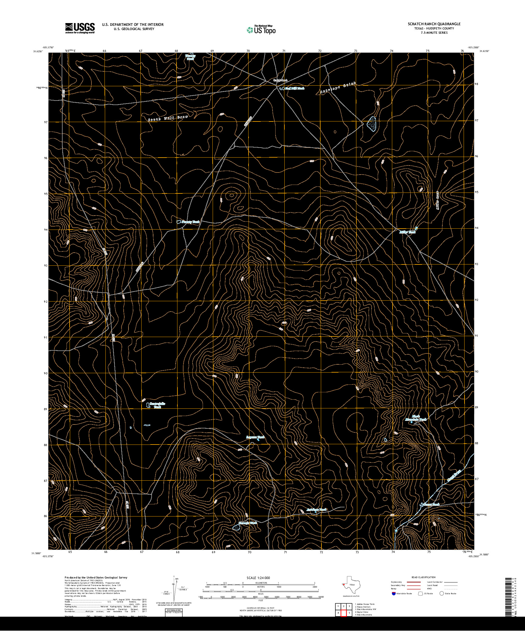 USGS US TOPO 7.5-MINUTE MAP FOR SCRATCH RANCH, TX 2019