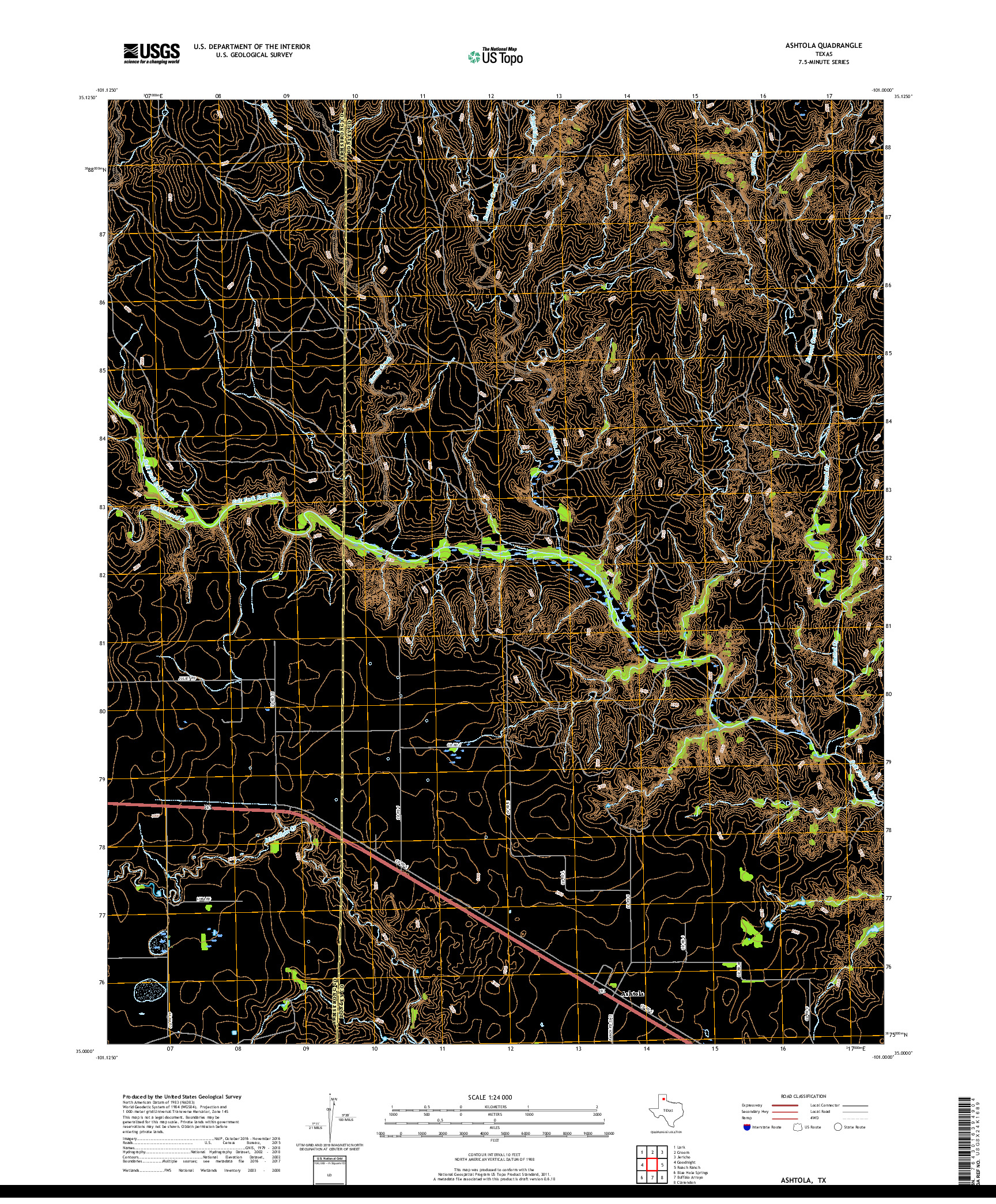 USGS US TOPO 7.5-MINUTE MAP FOR ASHTOLA, TX 2019