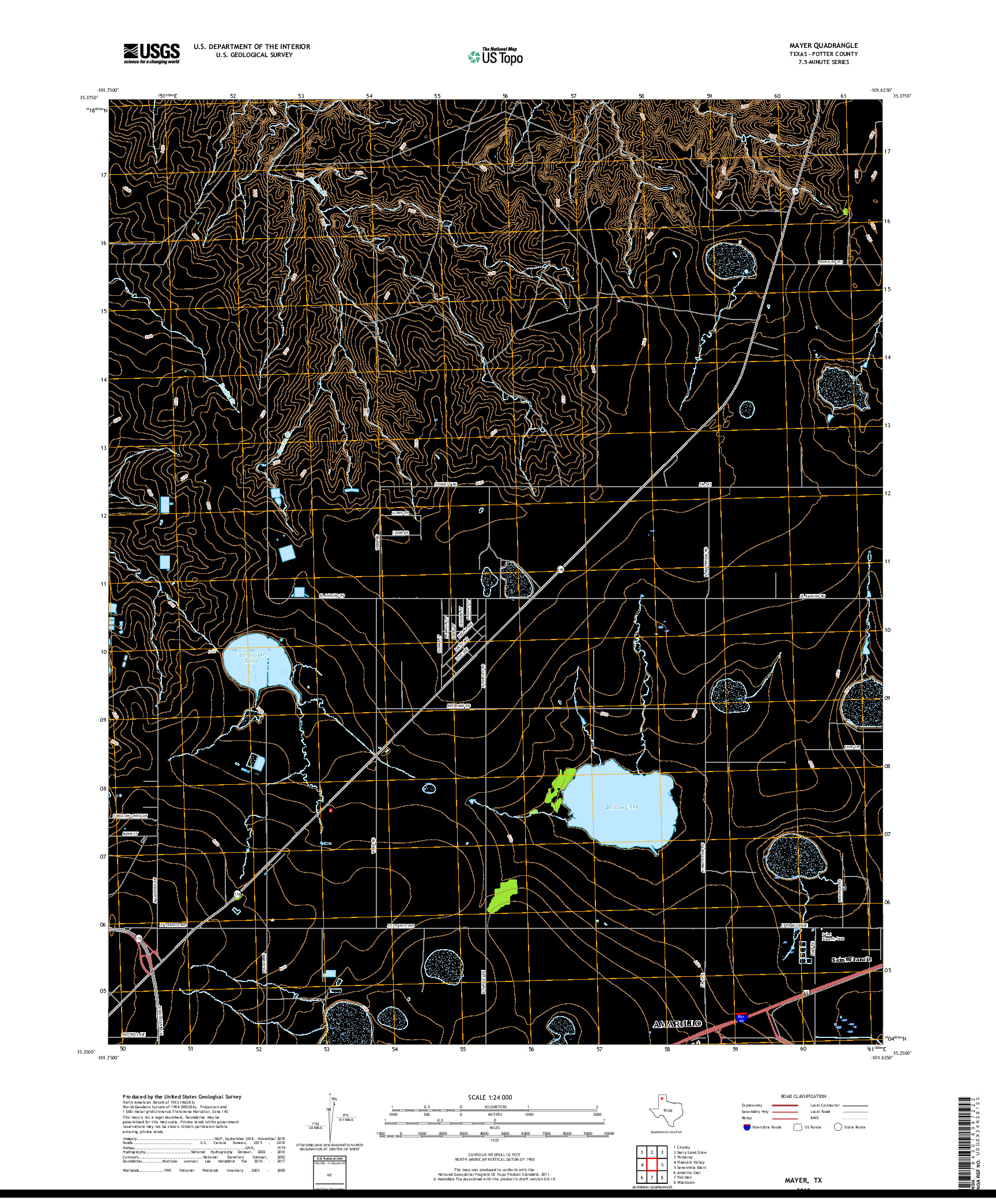 USGS US TOPO 7.5-MINUTE MAP FOR MAYER, TX 2019