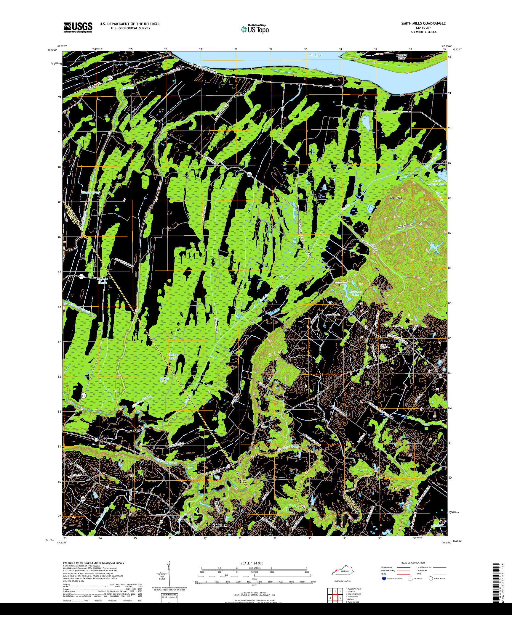 USGS US TOPO 7.5-MINUTE MAP FOR SMITH MILLS, KY 2019