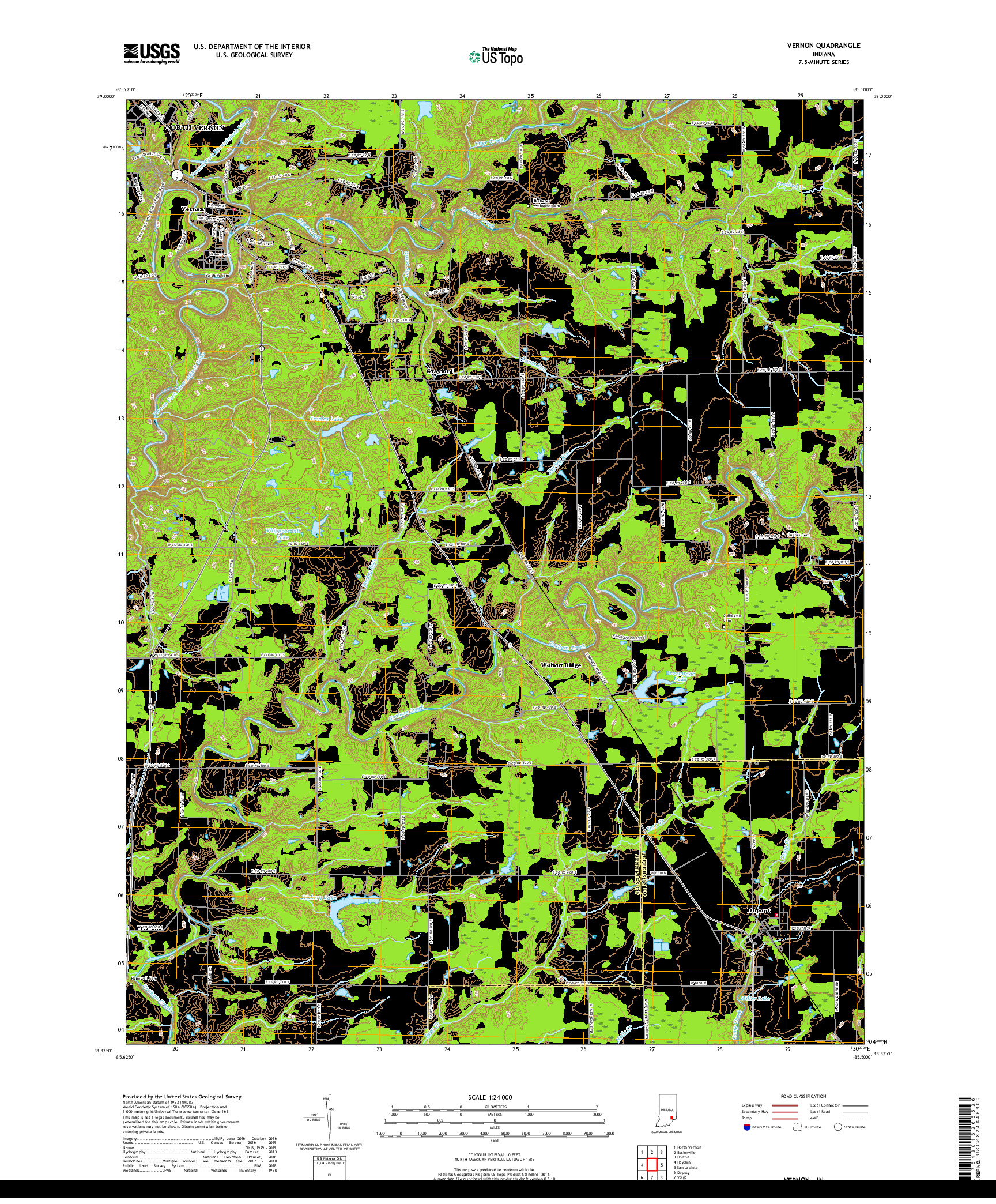 USGS US TOPO 7.5-MINUTE MAP FOR VERNON, IN 2019