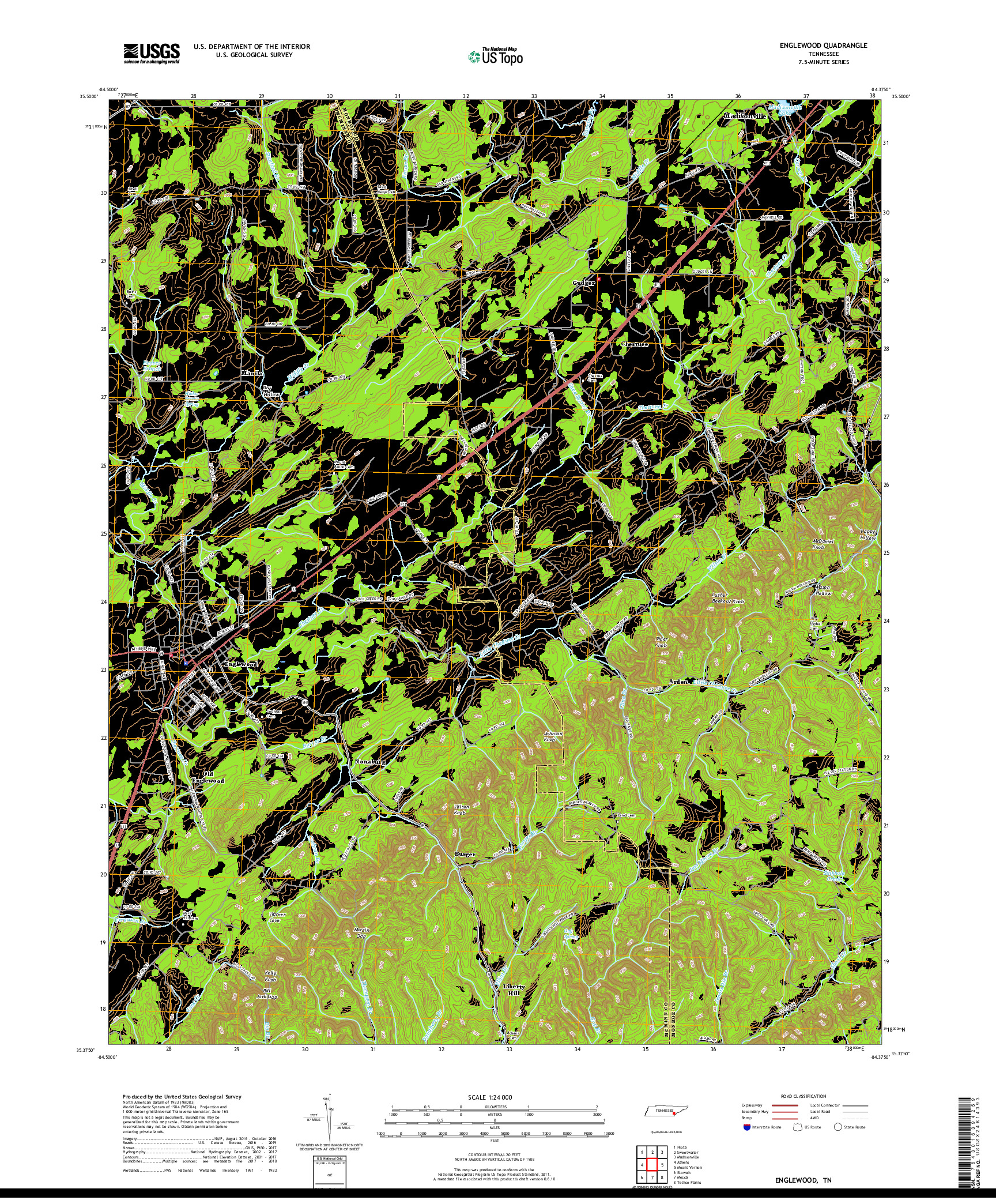 USGS US TOPO 7.5-MINUTE MAP FOR ENGLEWOOD, TN 2019