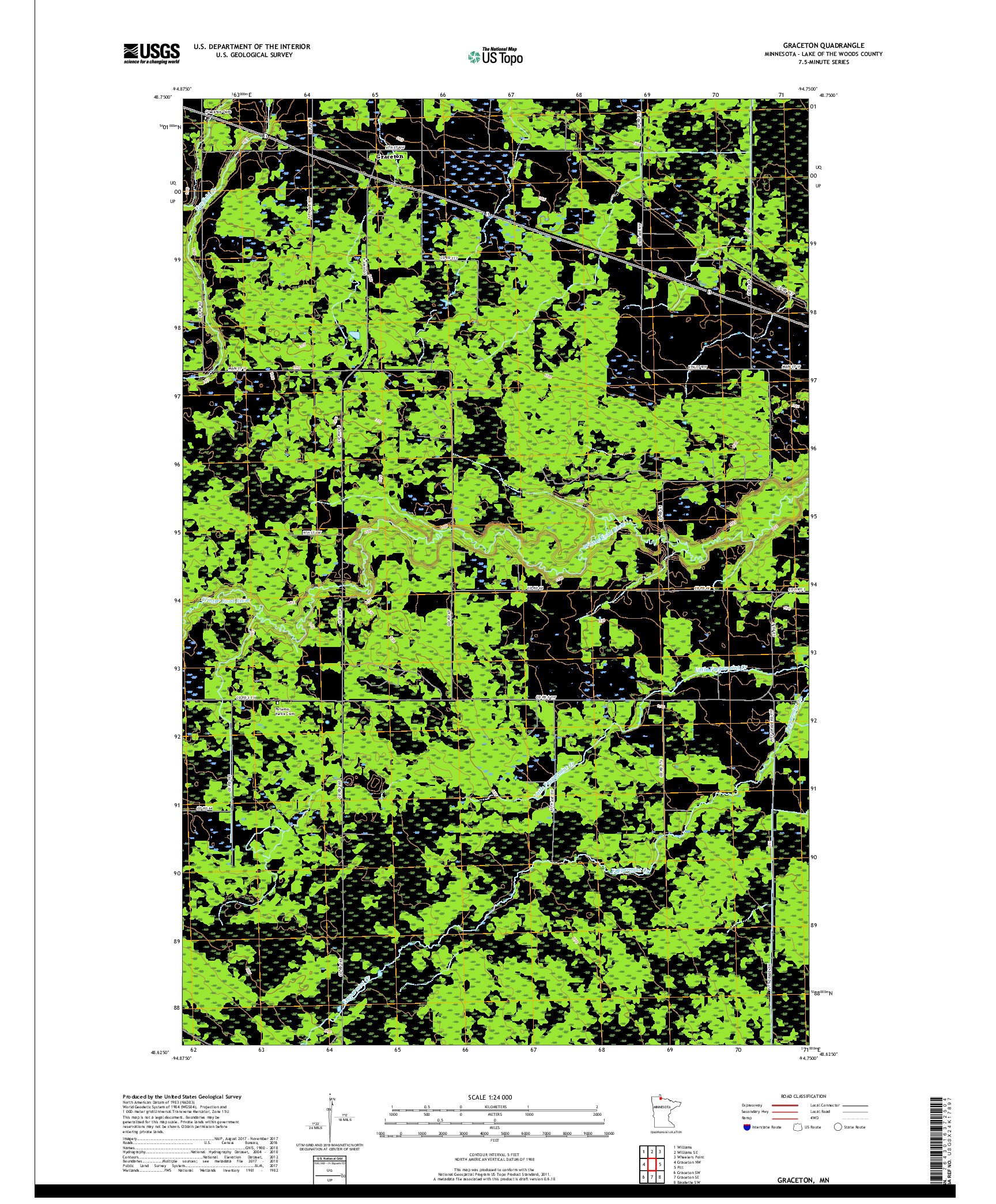 USGS US TOPO 7.5-MINUTE MAP FOR GRACETON, MN 2019