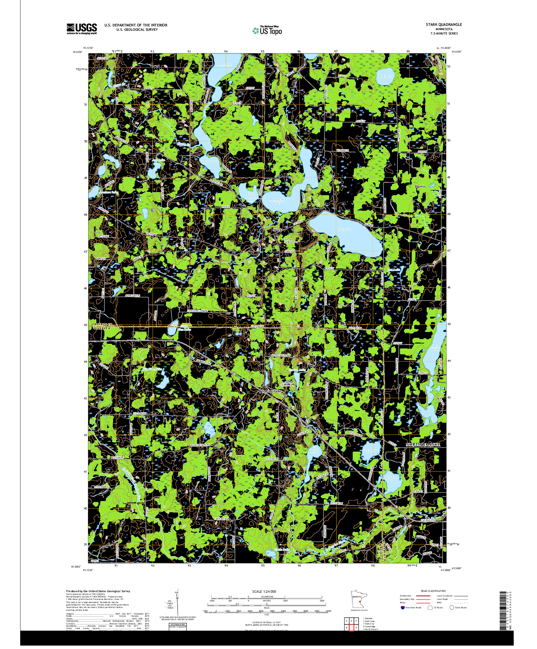 USGS US TOPO 7.5-MINUTE MAP FOR STARK, MN 2019