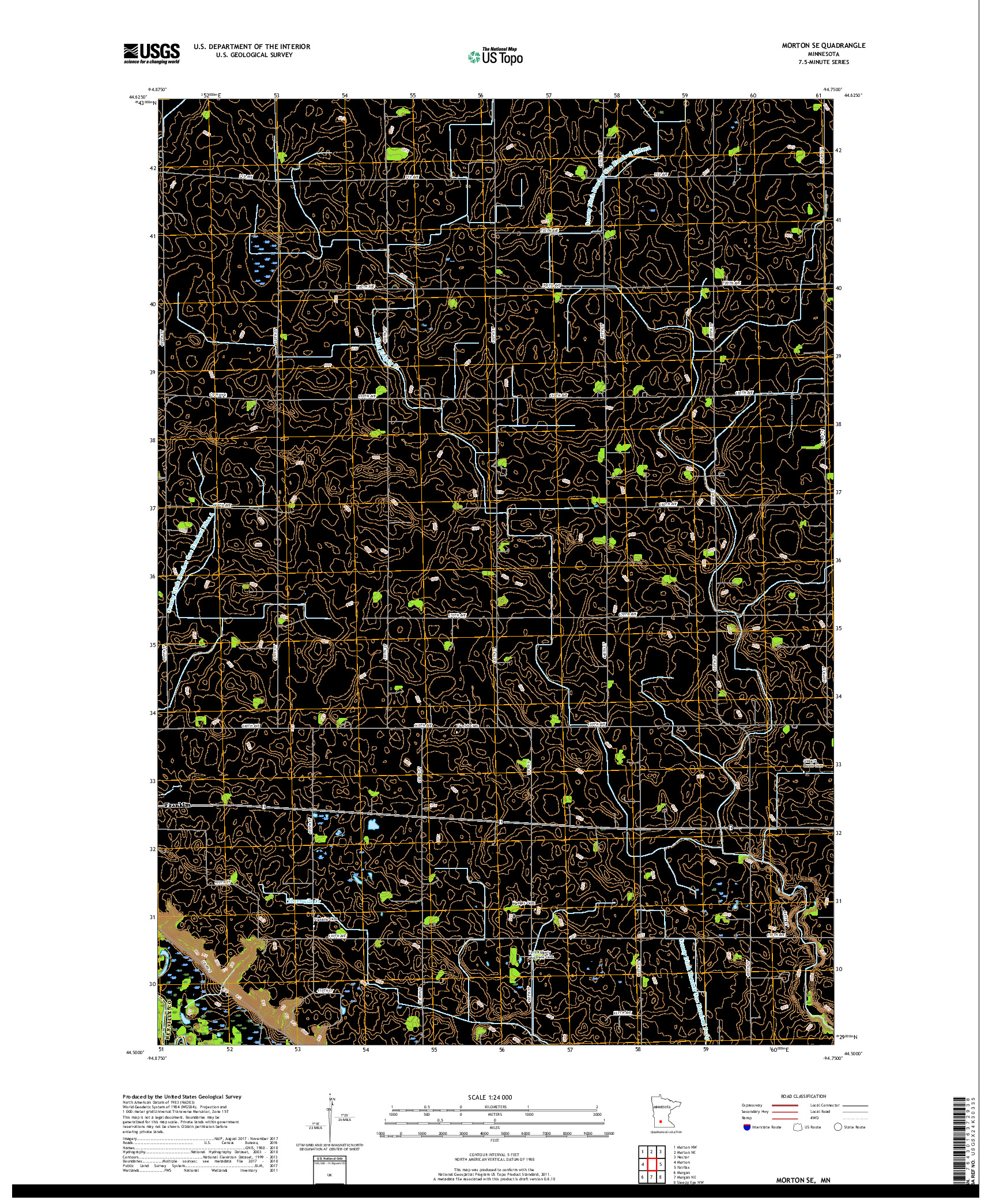 USGS US TOPO 7.5-MINUTE MAP FOR MORTON SE, MN 2019