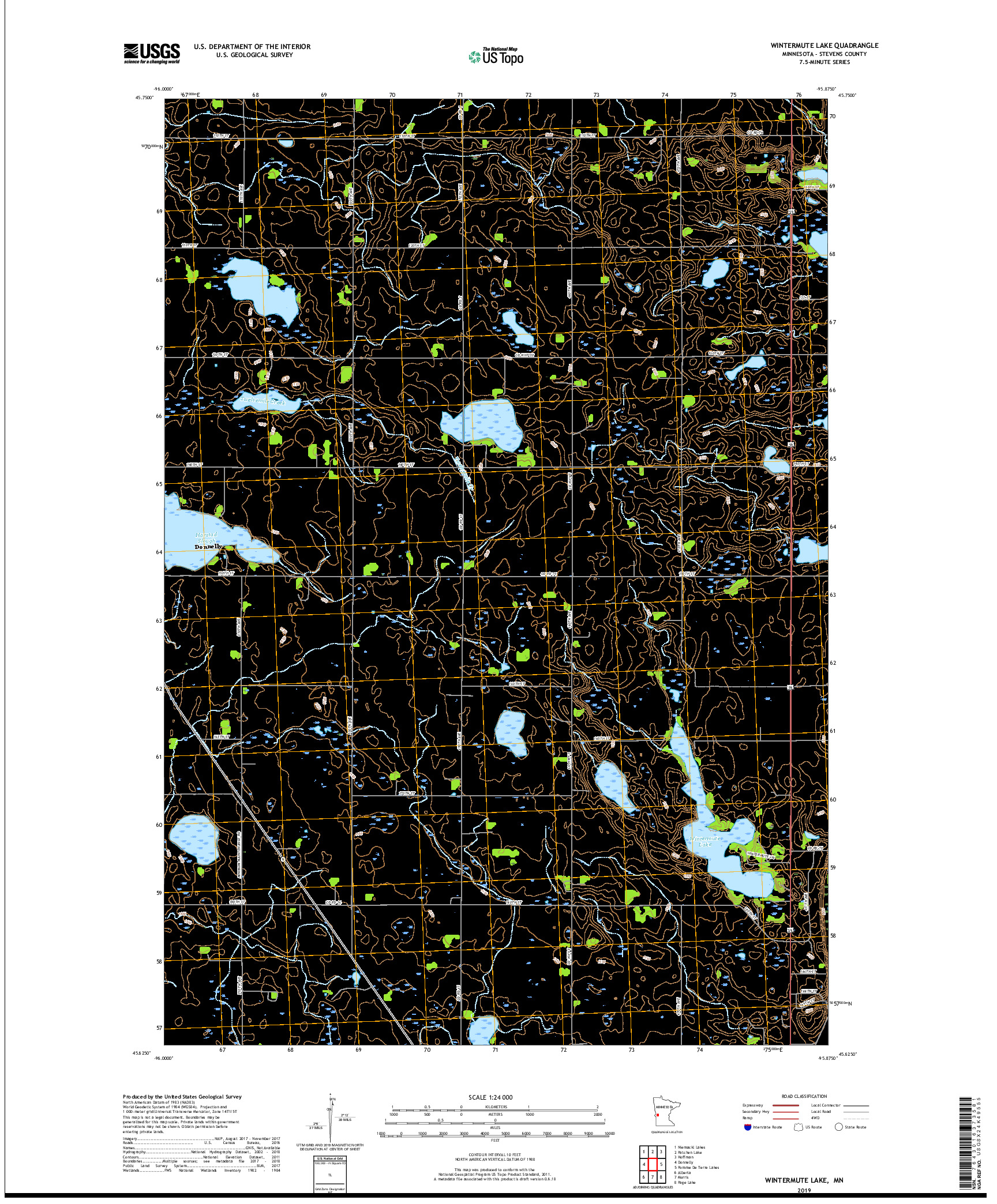 USGS US TOPO 7.5-MINUTE MAP FOR WINTERMUTE LAKE, MN 2019