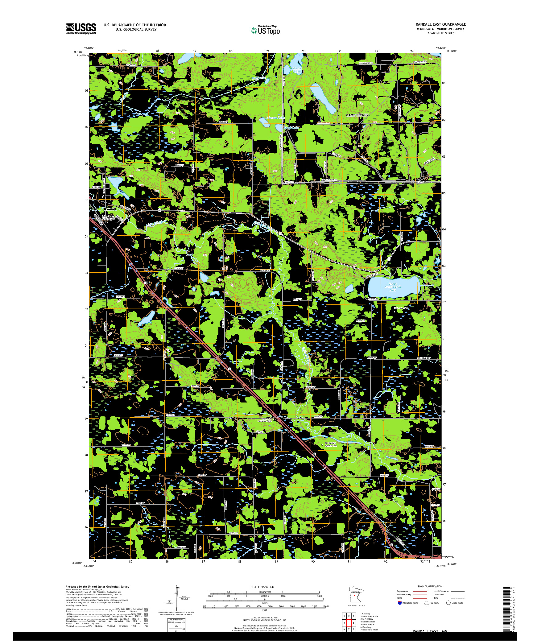 USGS US TOPO 7.5-MINUTE MAP FOR RANDALL EAST, MN 2019