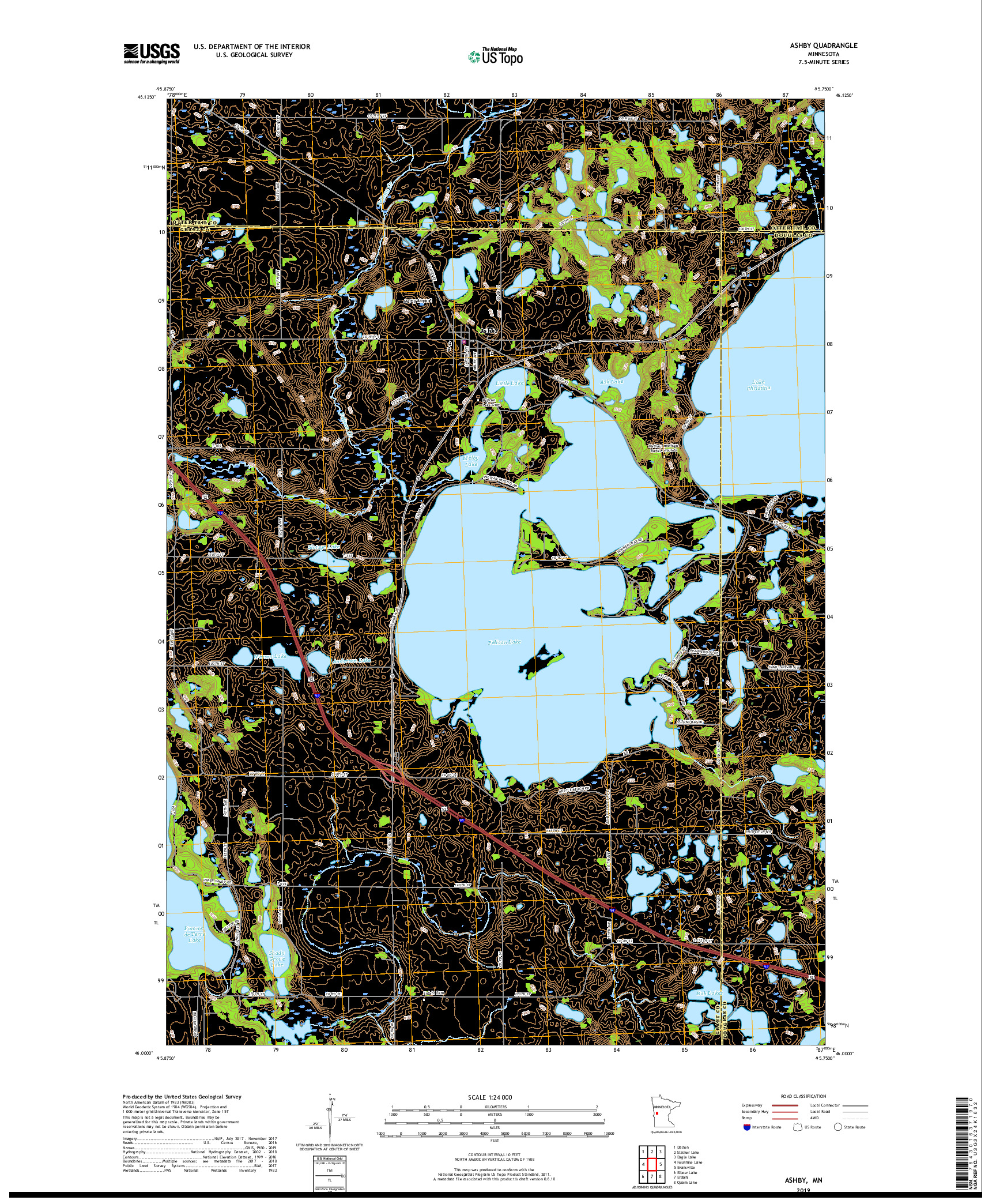 USGS US TOPO 7.5-MINUTE MAP FOR ASHBY, MN 2019