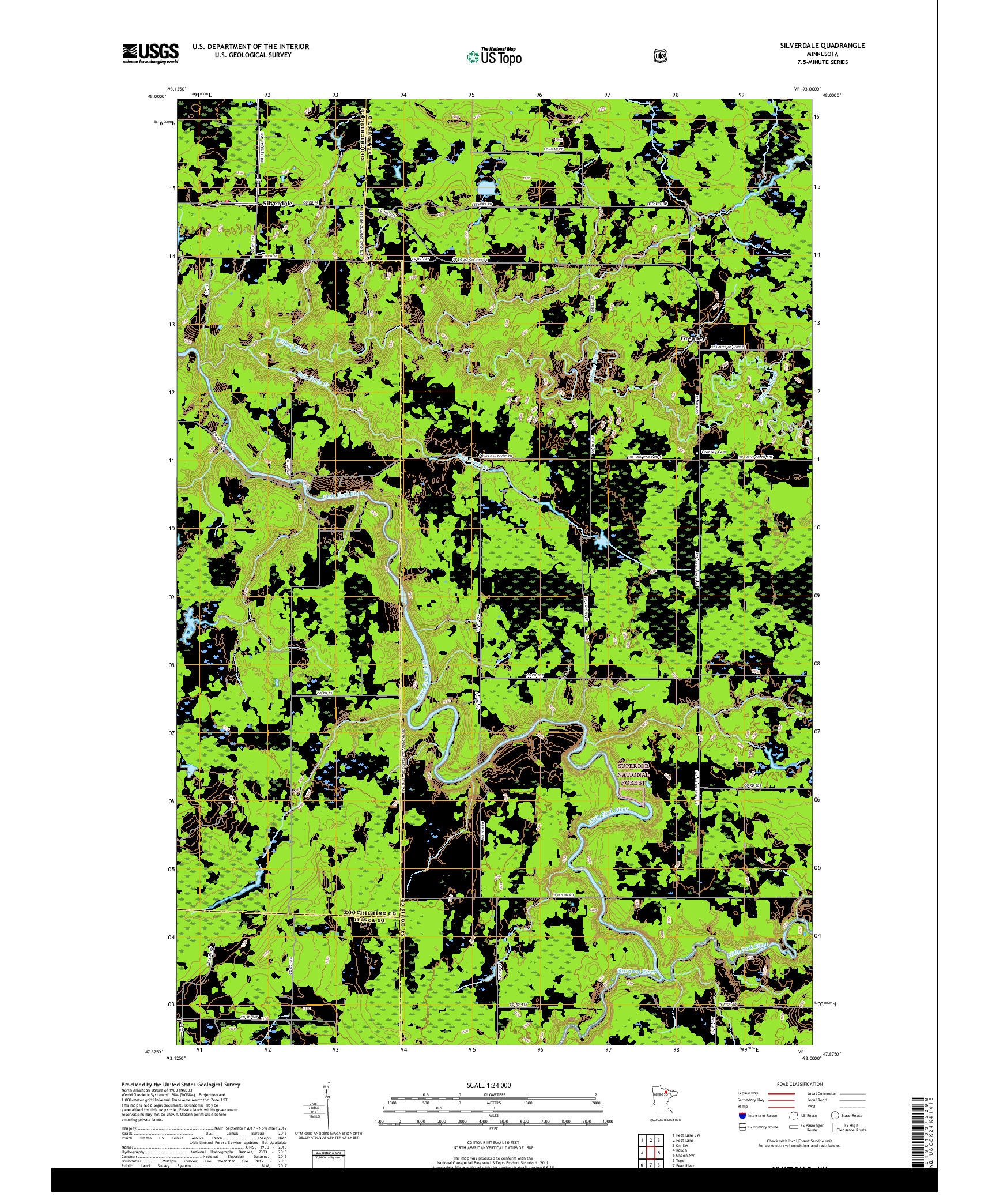 USGS US TOPO 7.5-MINUTE MAP FOR SILVERDALE, MN 2019