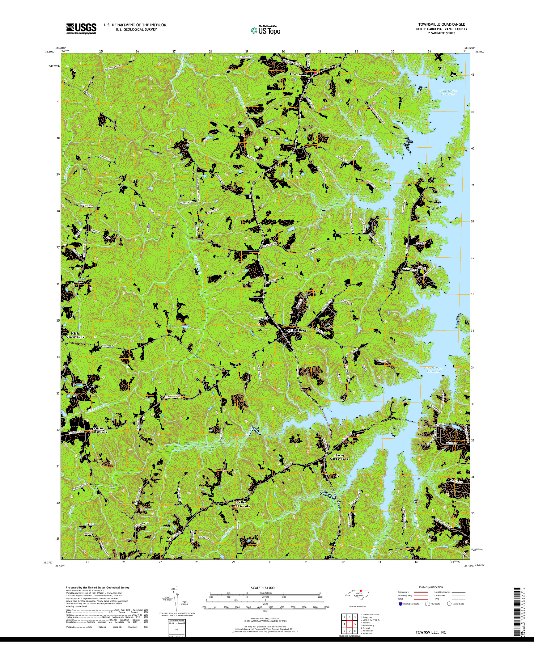 USGS US TOPO 7.5-MINUTE MAP FOR TOWNSVILLE, NC 2019
