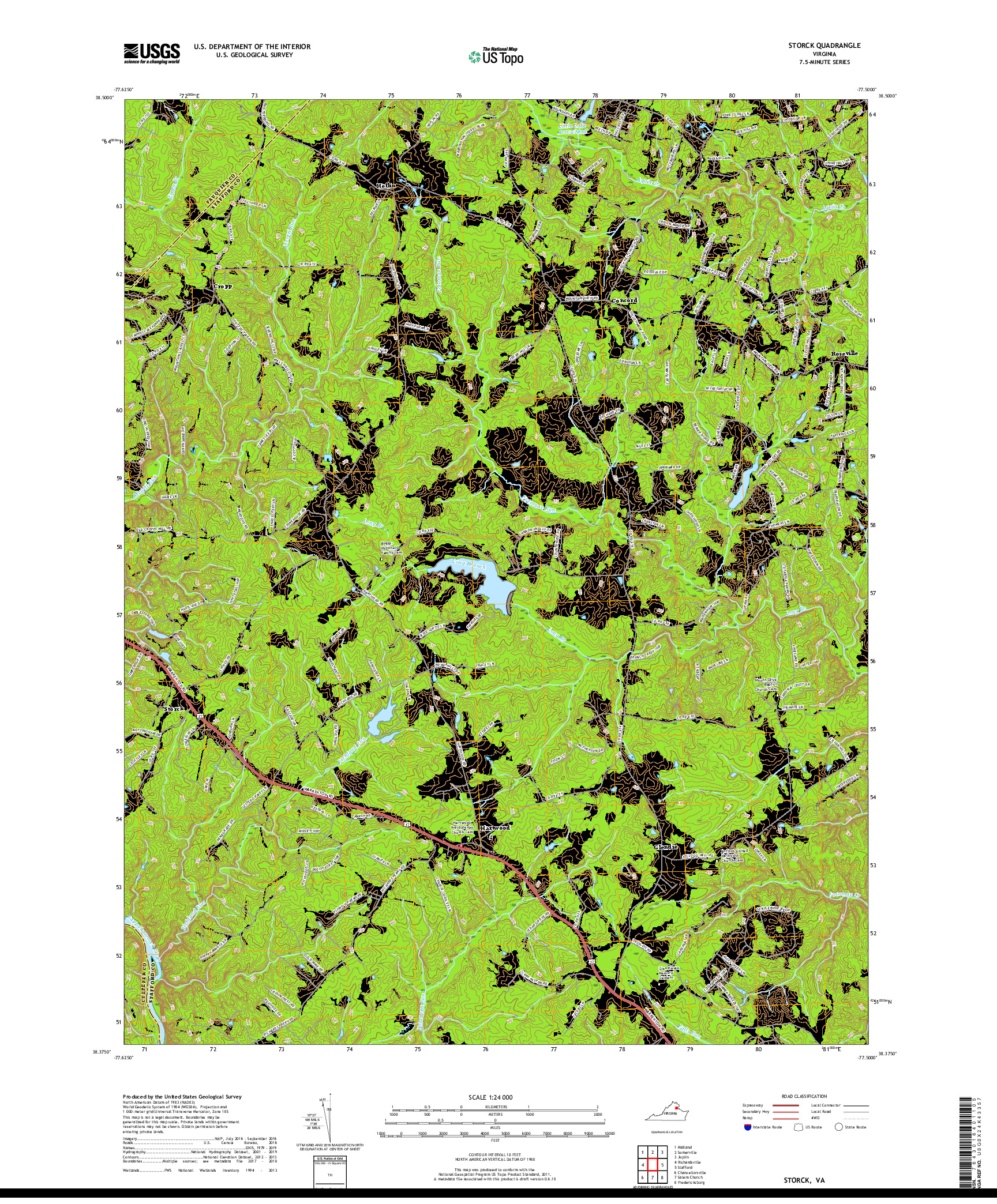 USGS US TOPO 7.5-MINUTE MAP FOR STORCK, VA 2019