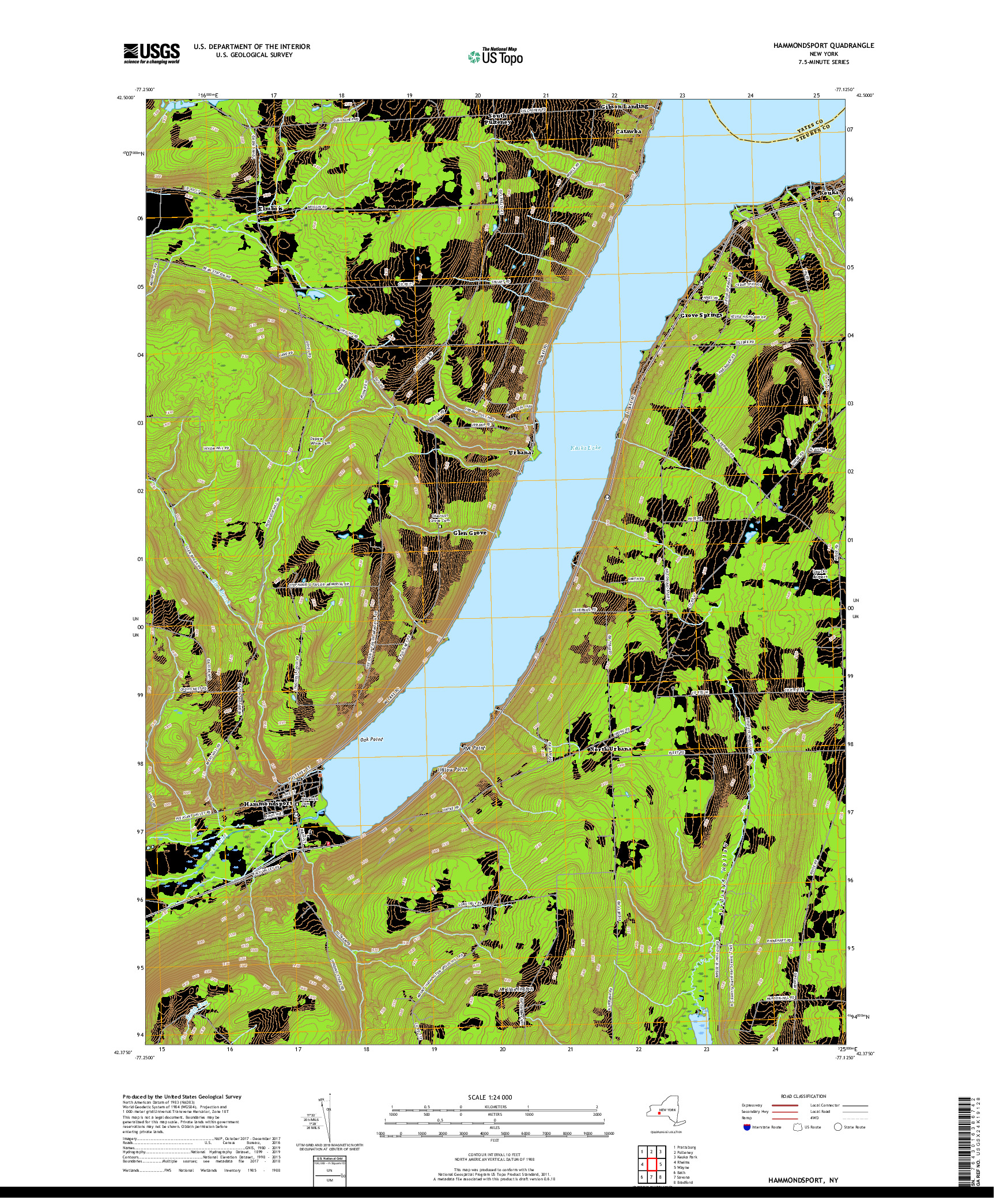 USGS US TOPO 7.5-MINUTE MAP FOR HAMMONDSPORT, NY 2019