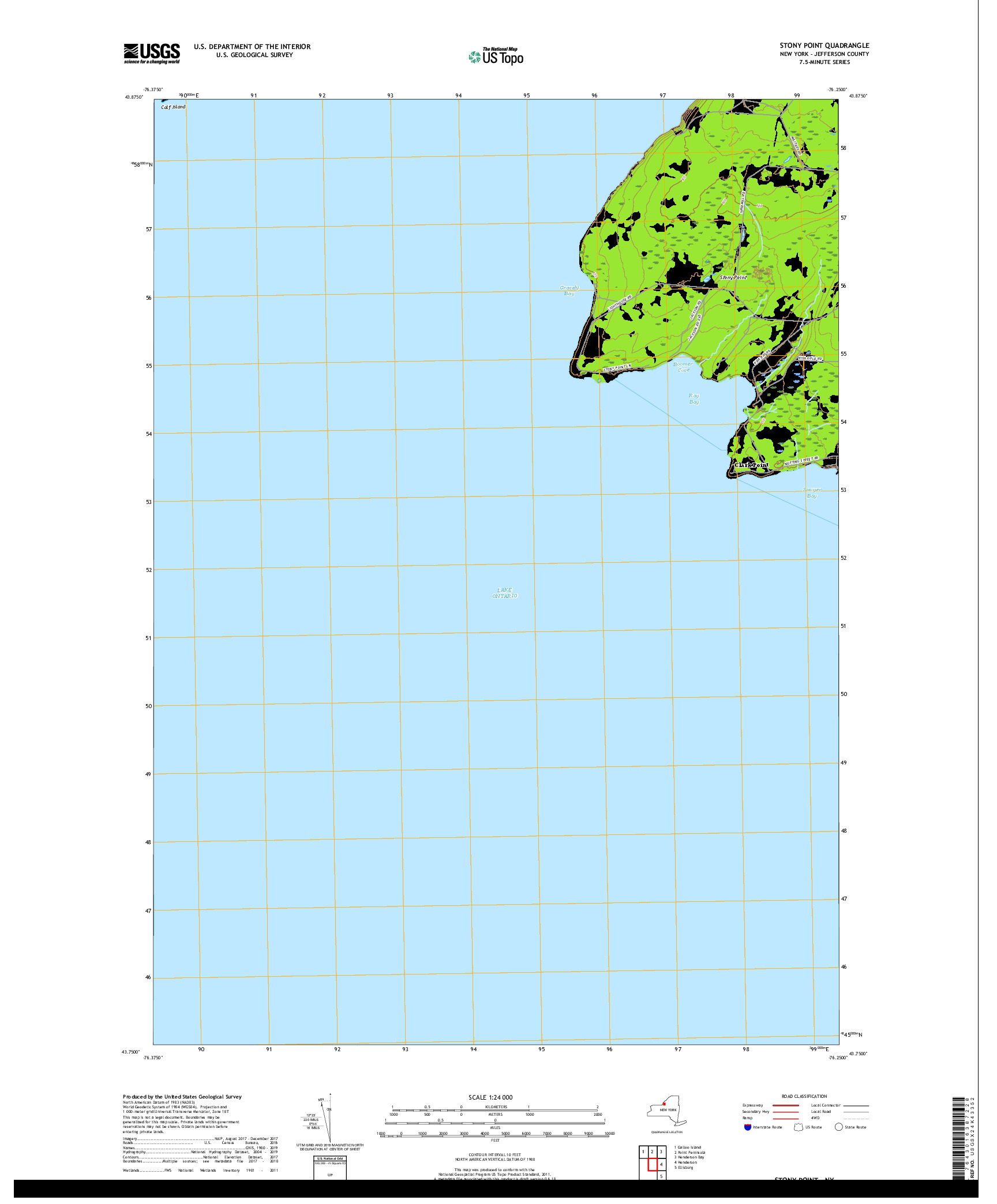 USGS US TOPO 7.5-MINUTE MAP FOR STONY POINT, NY 2019