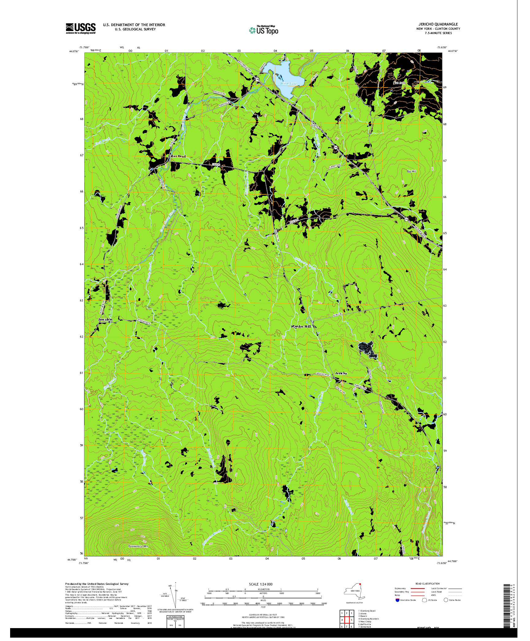 USGS US TOPO 7.5-MINUTE MAP FOR JERICHO, NY 2019