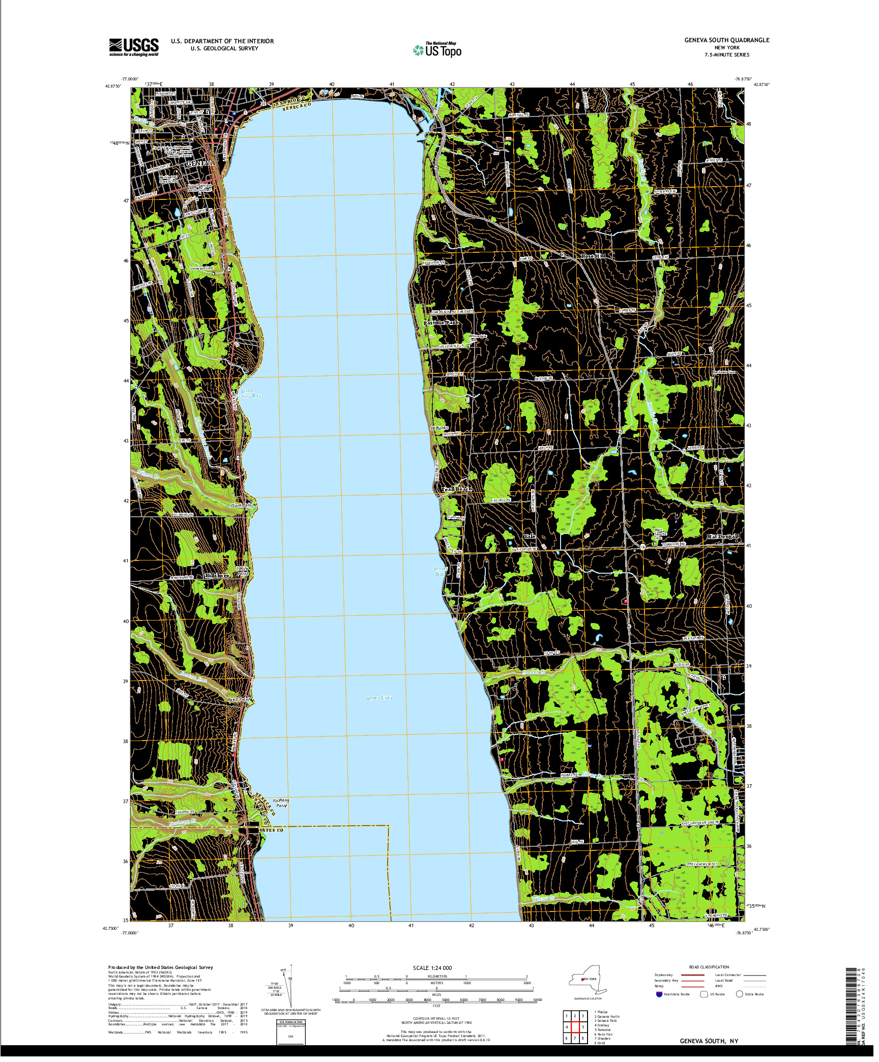 USGS US TOPO 7.5-MINUTE MAP FOR GENEVA SOUTH, NY 2019