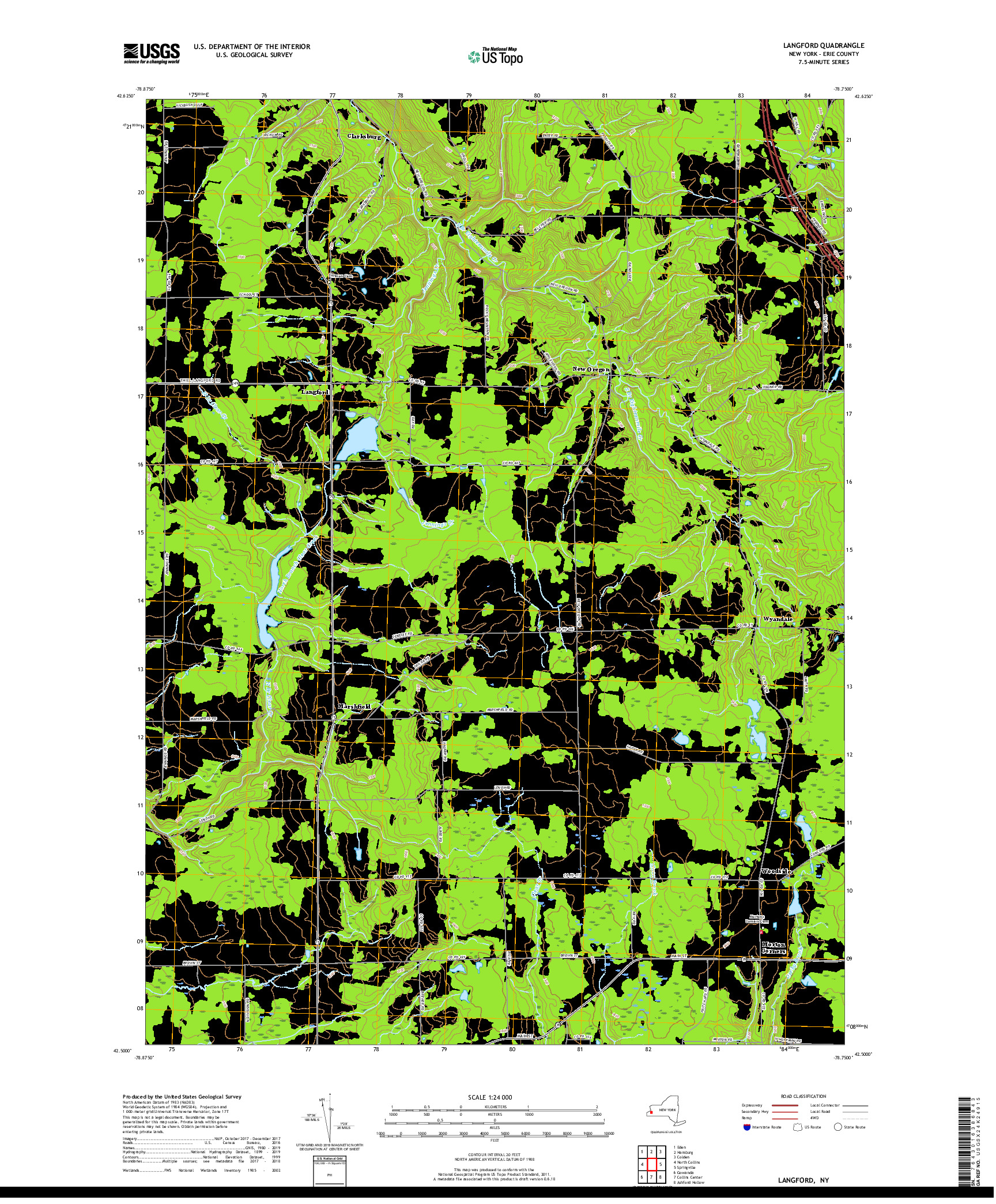 USGS US TOPO 7.5-MINUTE MAP FOR LANGFORD, NY 2019