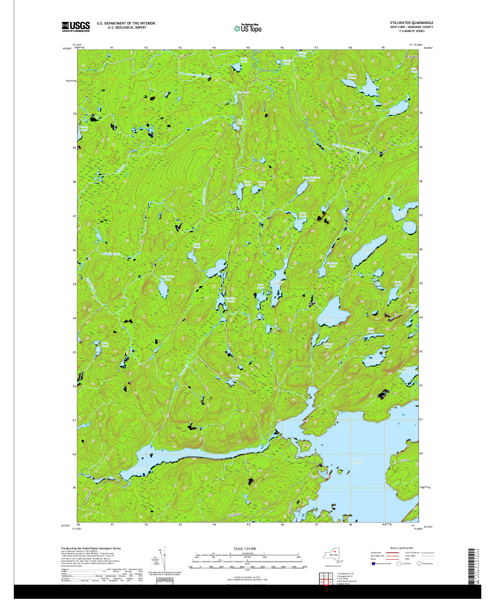 USGS US TOPO 7.5-MINUTE MAP FOR STILLWATER, NY 2019