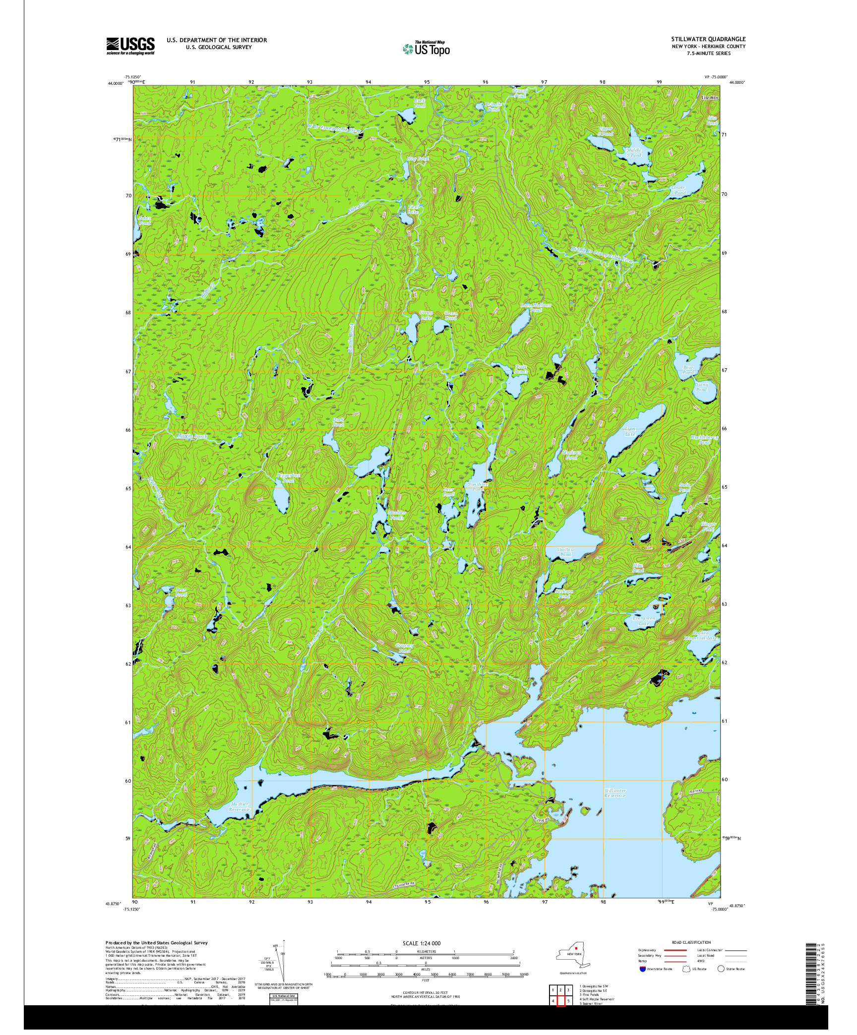 USGS US TOPO 7.5-MINUTE MAP FOR STILLWATER, NY 2019
