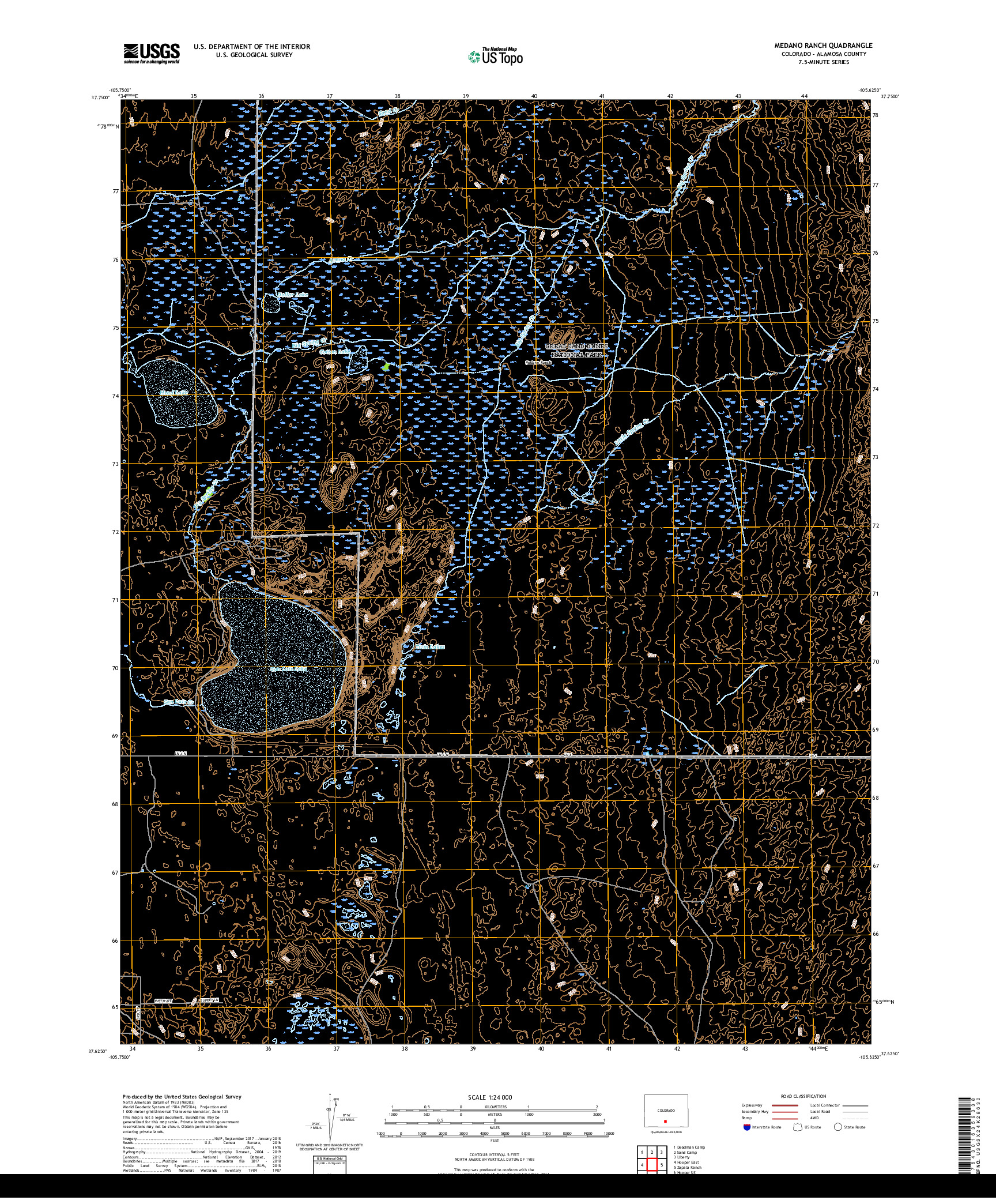 USGS US TOPO 7.5-MINUTE MAP FOR MEDANO RANCH, CO 2019