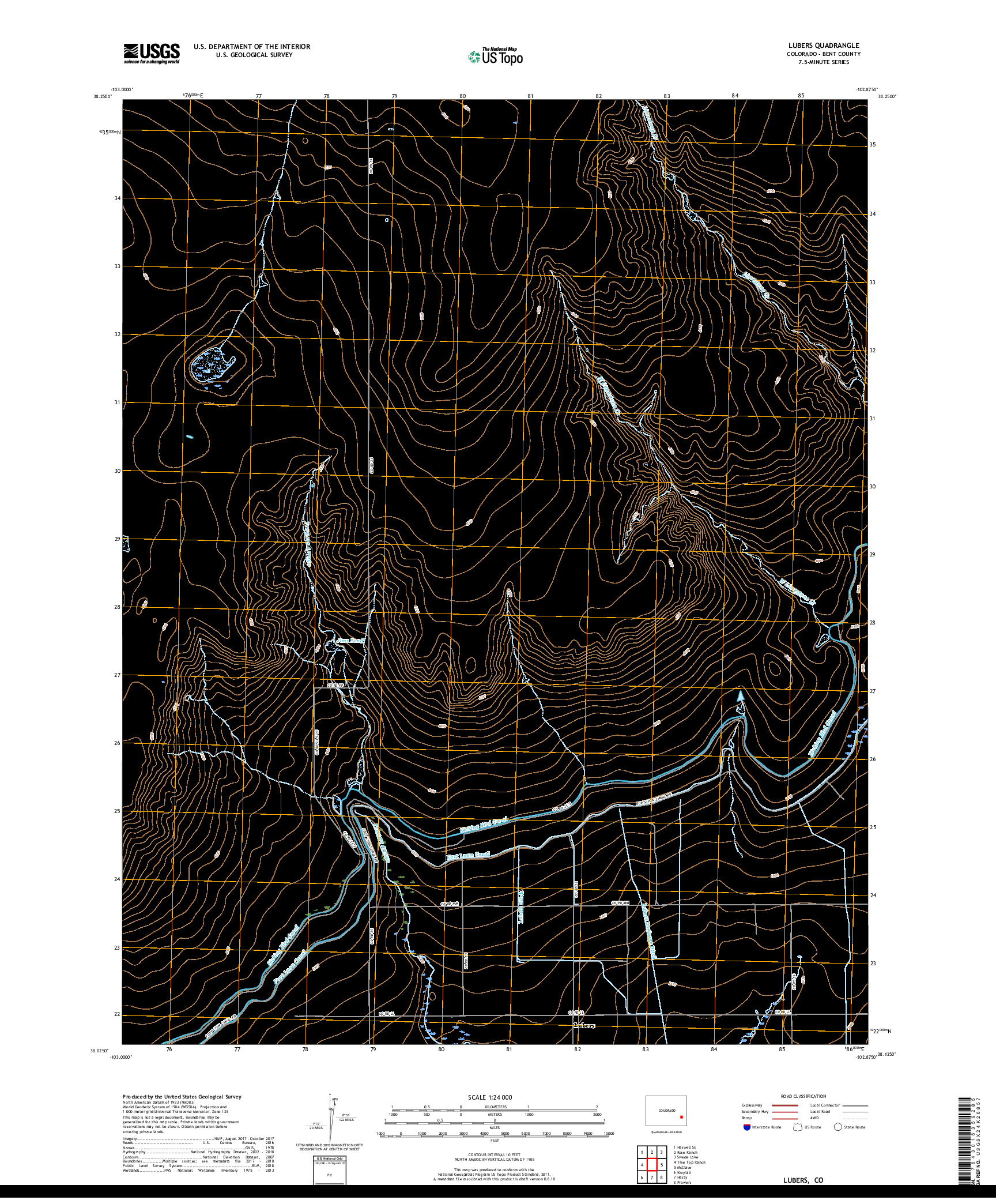 USGS US TOPO 7.5-MINUTE MAP FOR LUBERS, CO 2019