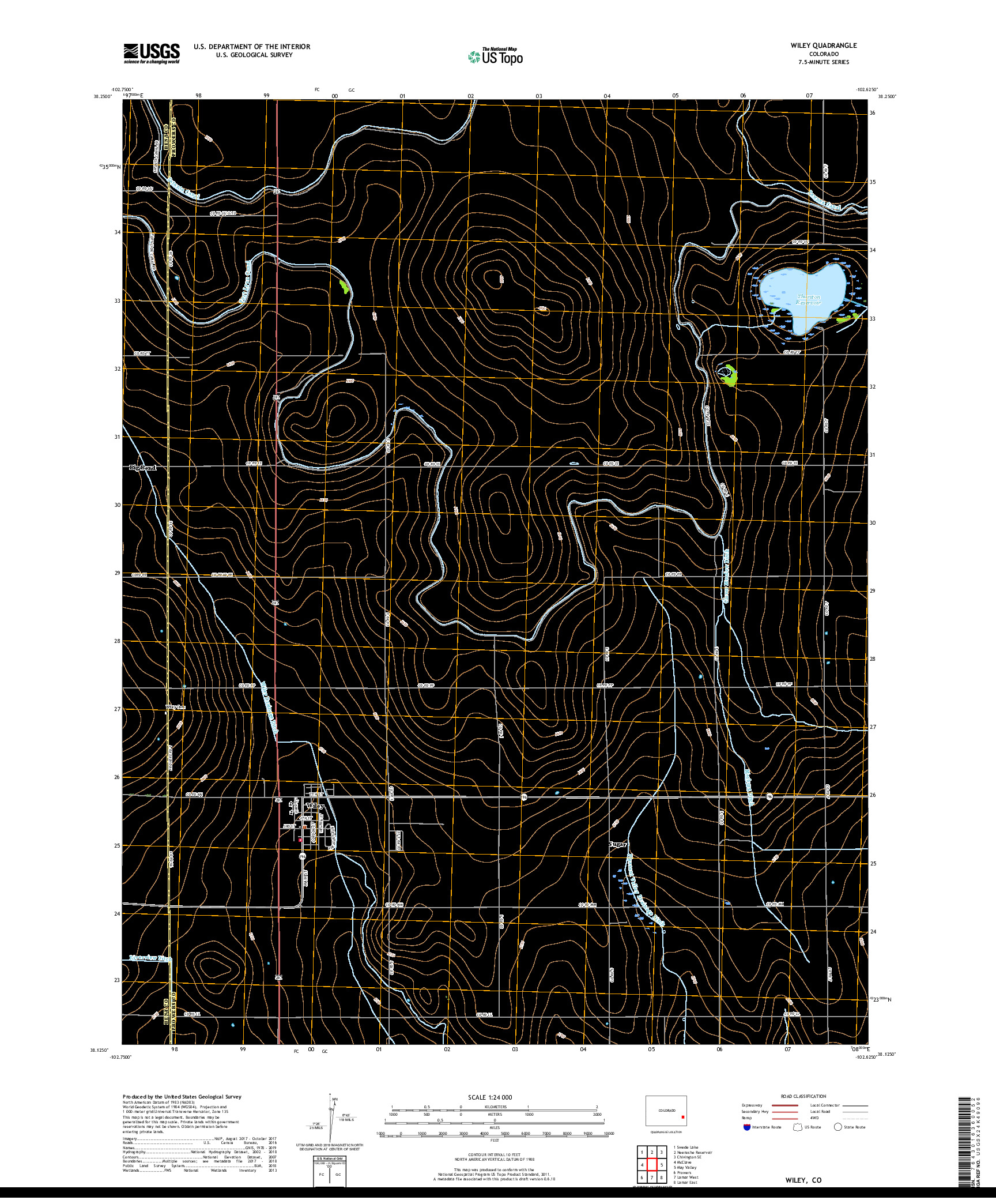 USGS US TOPO 7.5-MINUTE MAP FOR WILEY, CO 2019