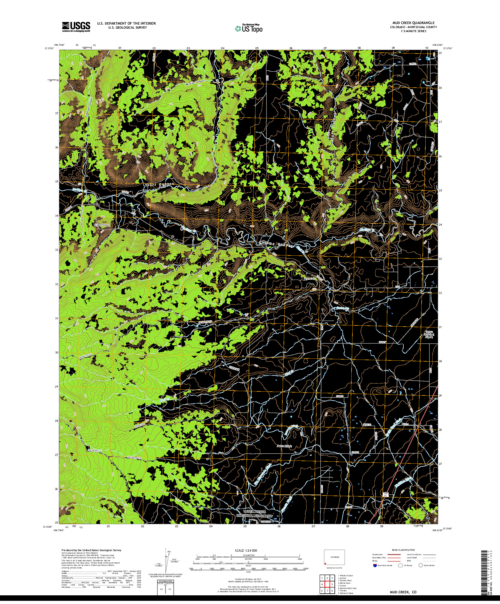 USGS US TOPO 7.5-MINUTE MAP FOR MUD CREEK, CO 2019