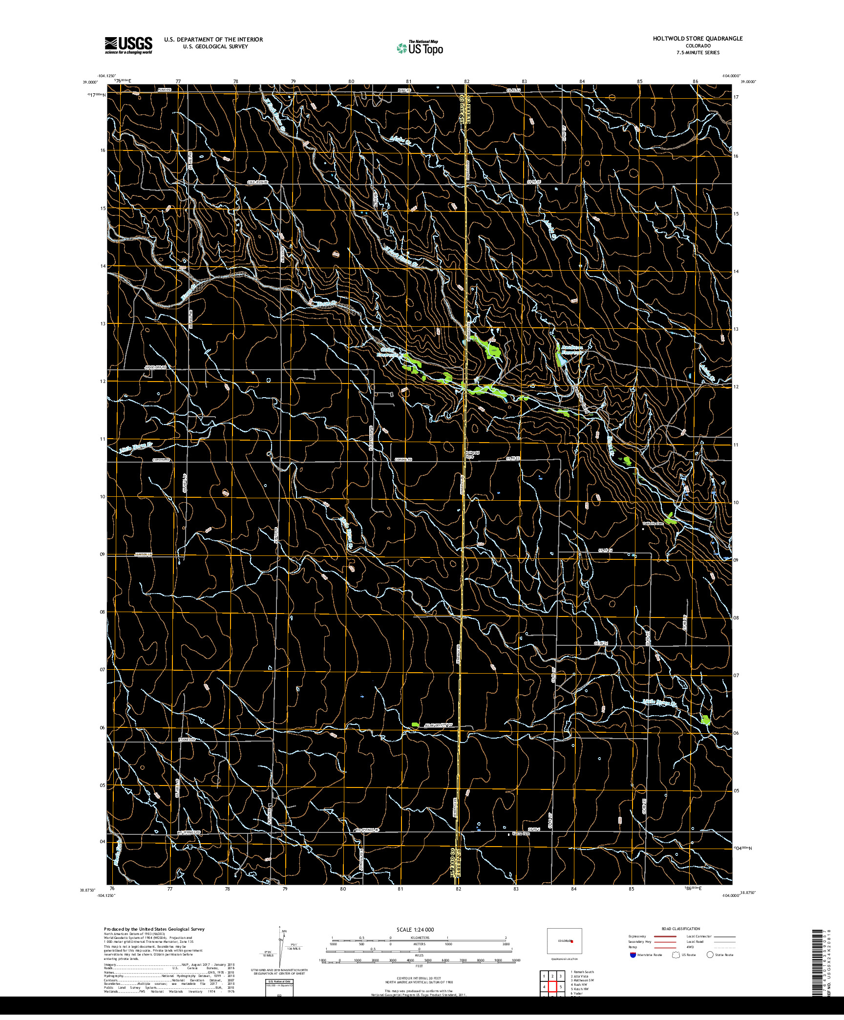 USGS US TOPO 7.5-MINUTE MAP FOR HOLTWOLD STORE, CO 2019