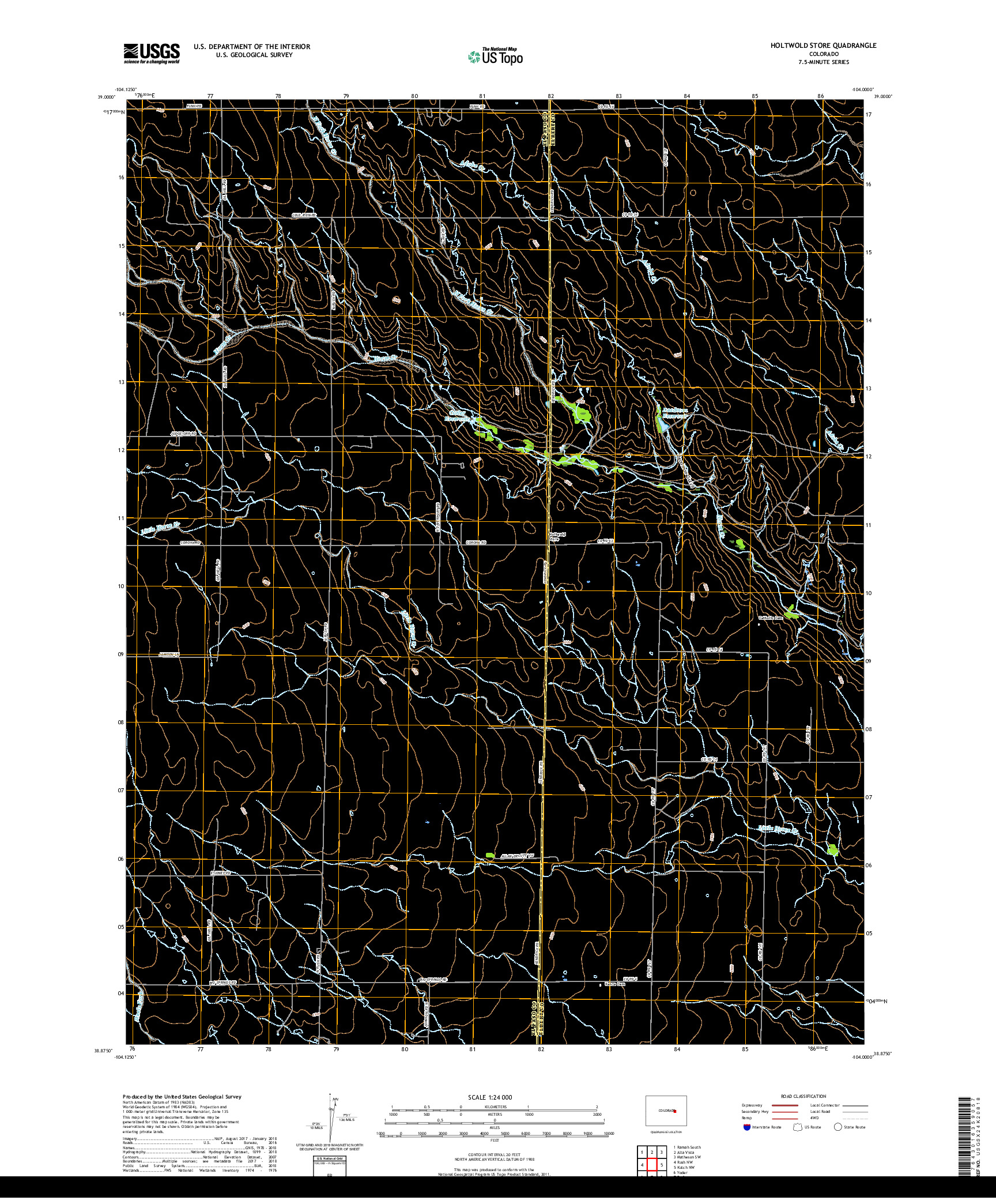 USGS US TOPO 7.5-MINUTE MAP FOR HOLTWOLD STORE, CO 2019