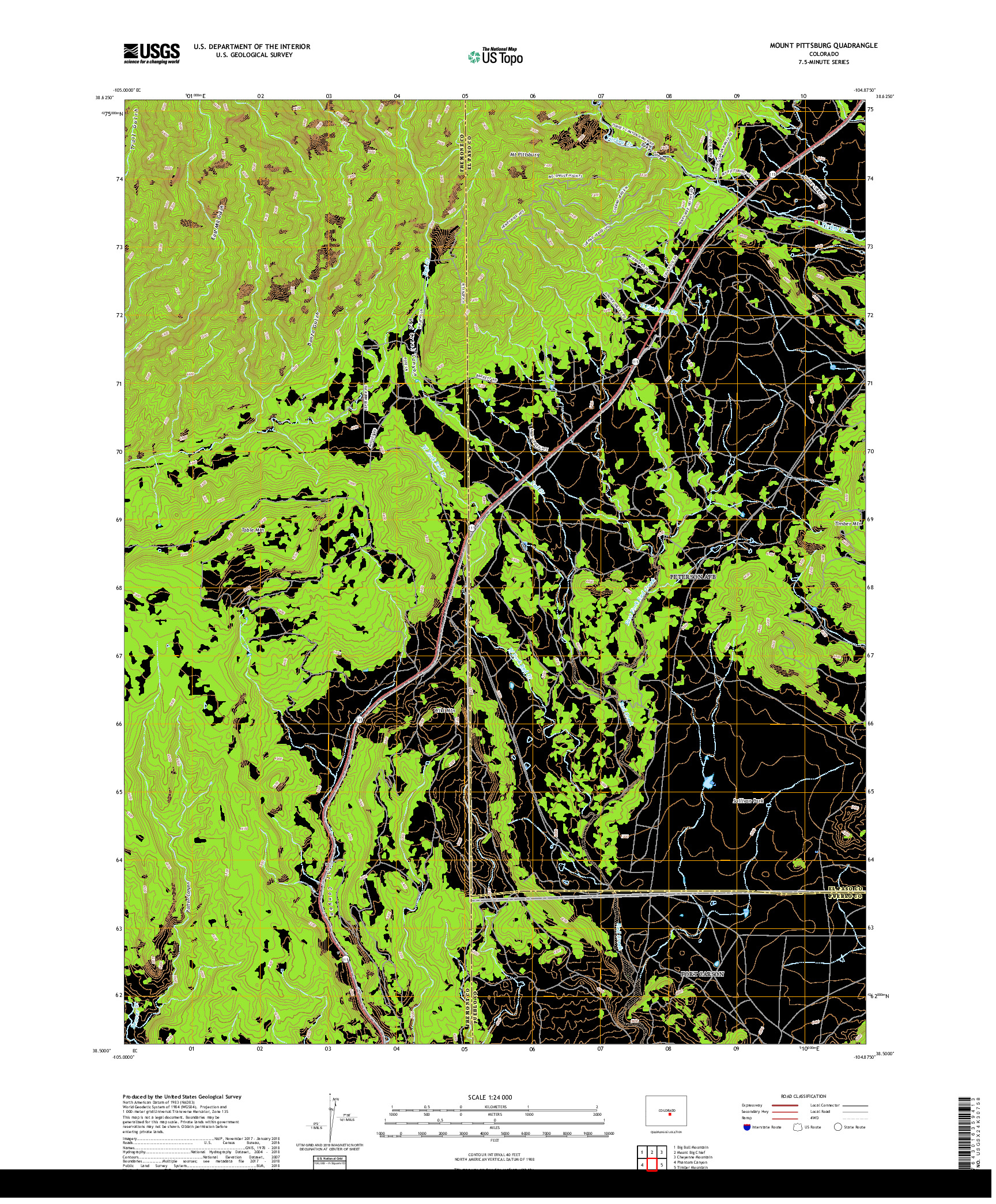 USGS US TOPO 7.5-MINUTE MAP FOR MOUNT PITTSBURG, CO 2019