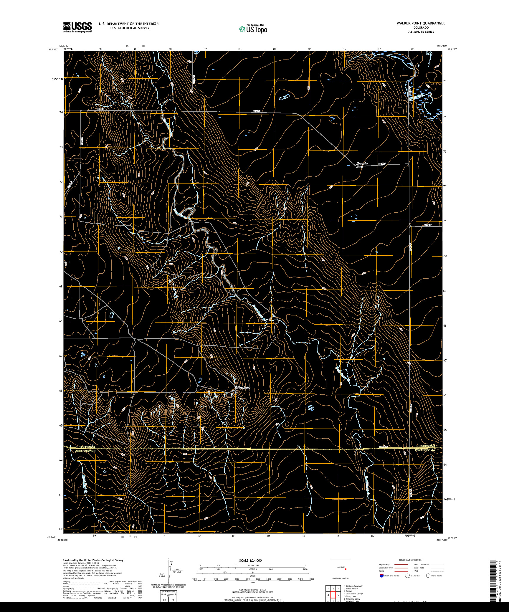 USGS US TOPO 7.5-MINUTE MAP FOR WALKER POINT, CO 2019