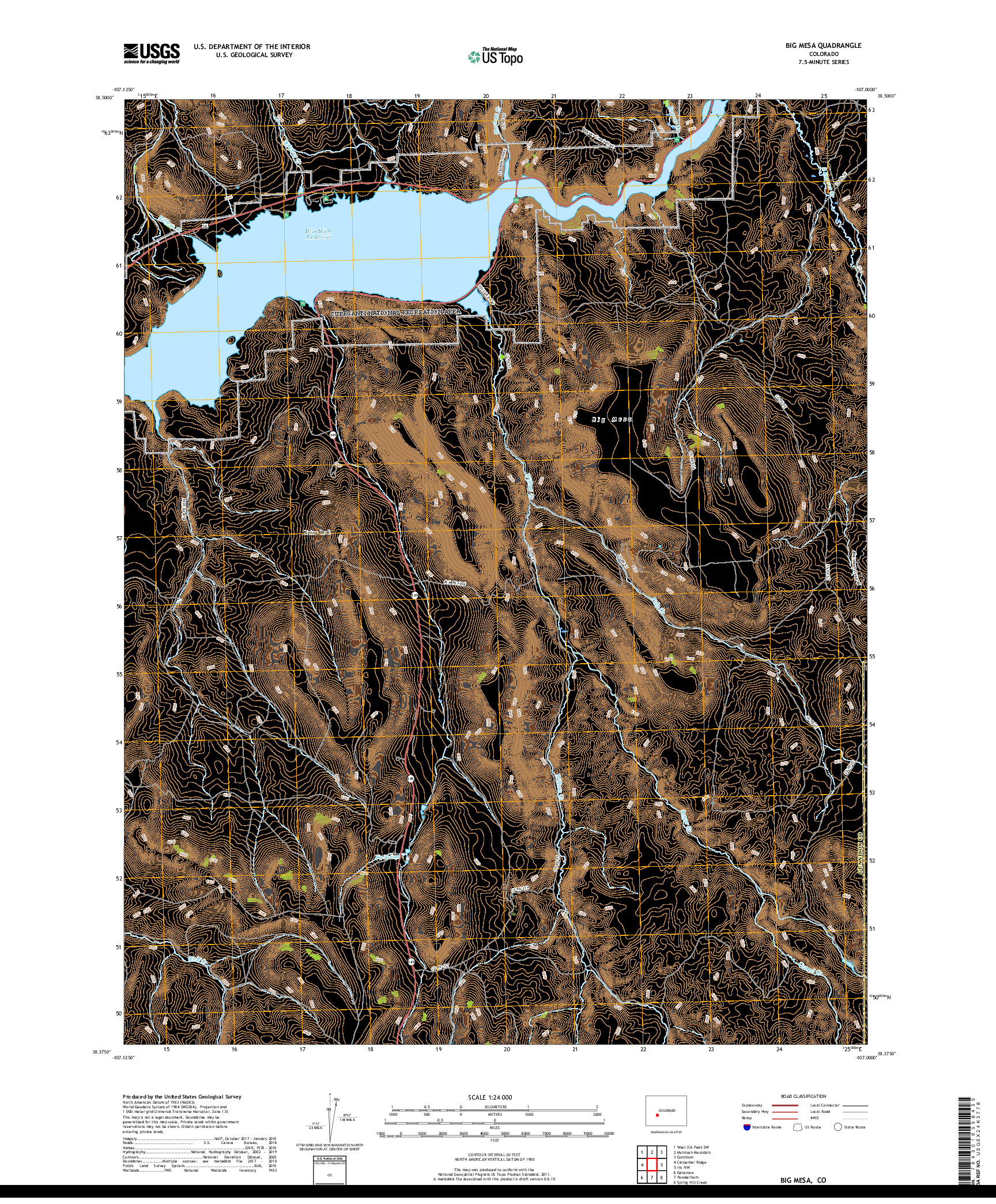 USGS US TOPO 7.5-MINUTE MAP FOR BIG MESA, CO 2019