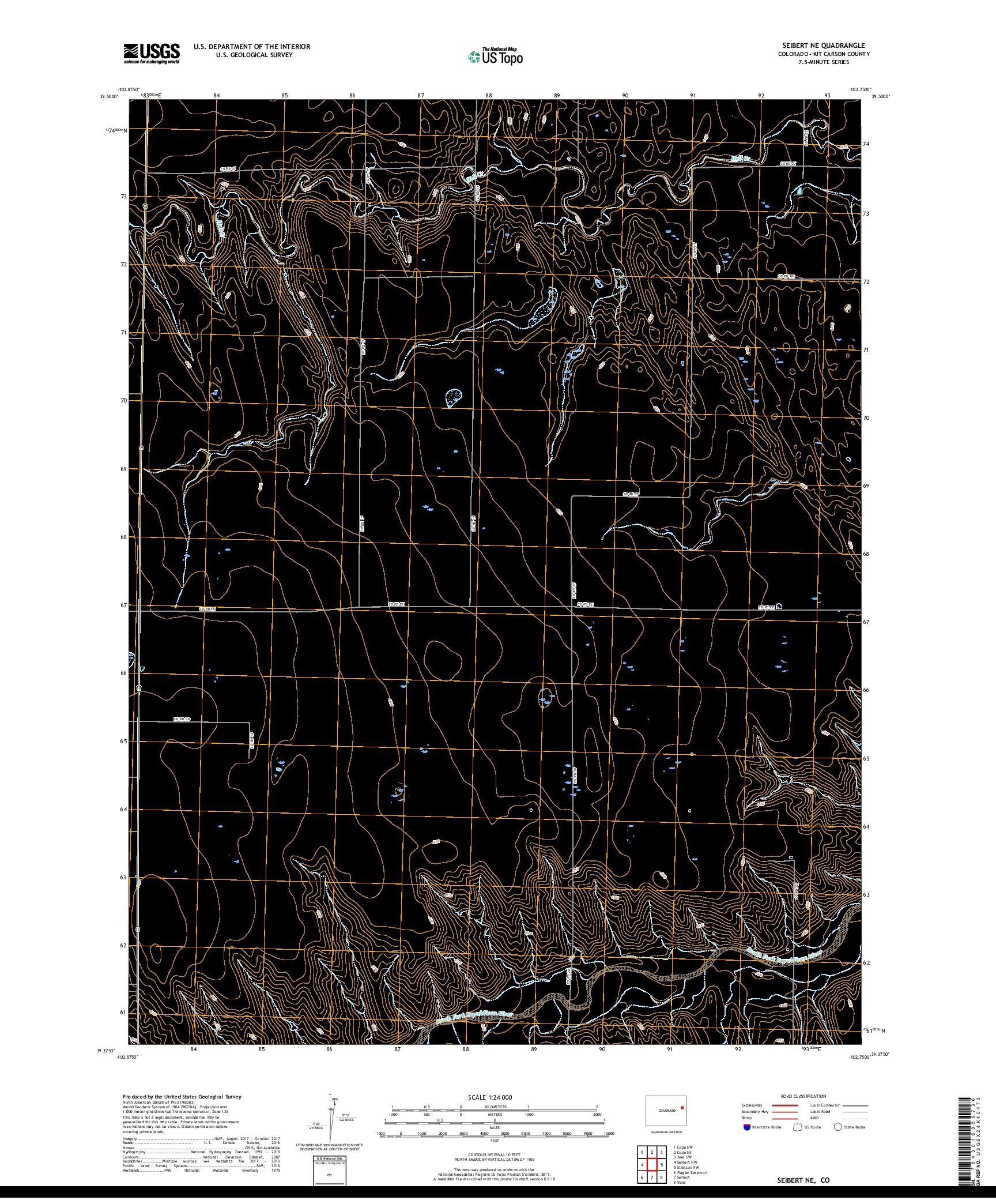 USGS US TOPO 7.5-MINUTE MAP FOR SEIBERT NE, CO 2019