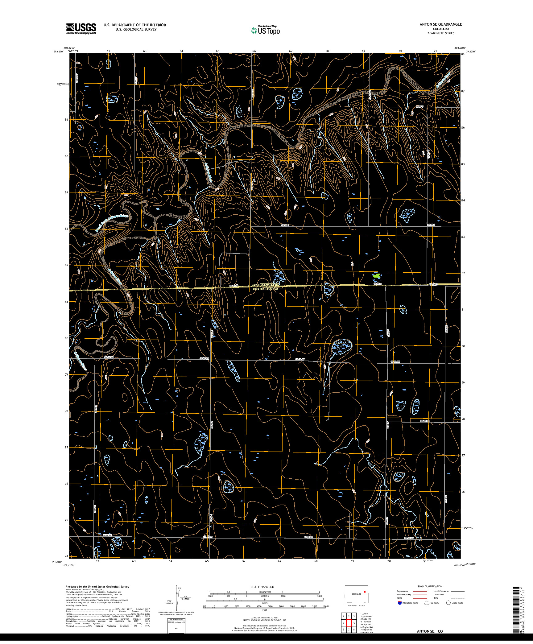 USGS US TOPO 7.5-MINUTE MAP FOR ANTON SE, CO 2019