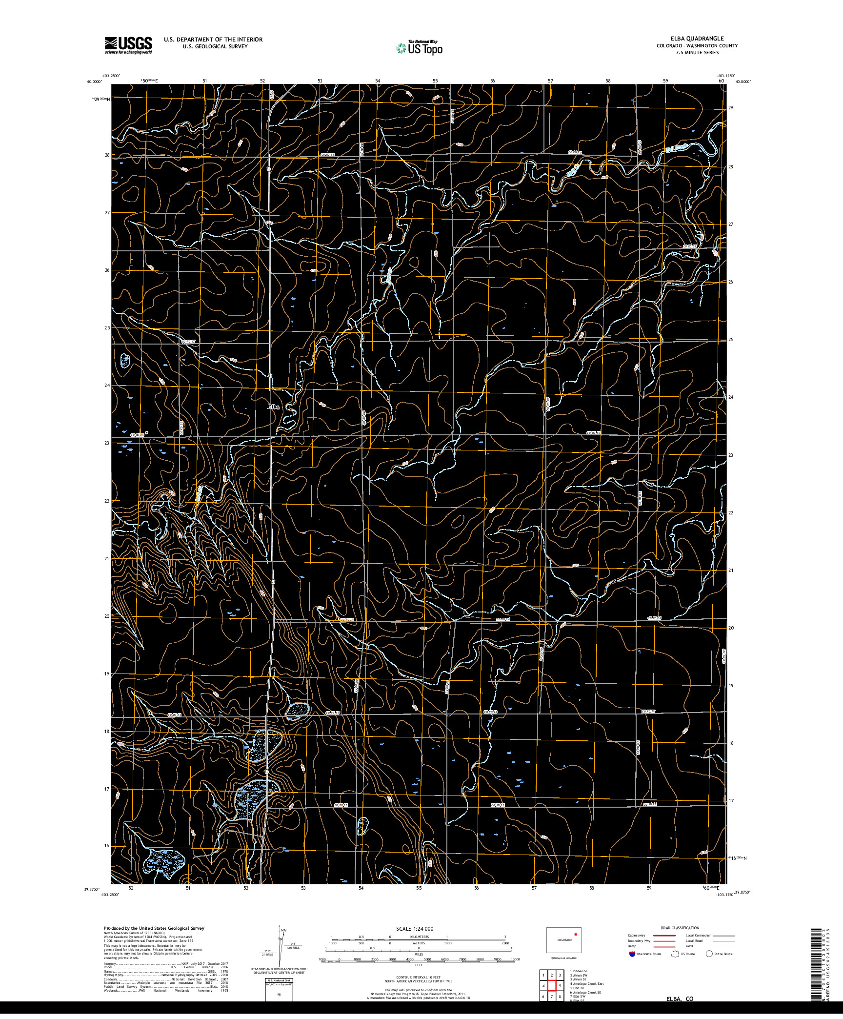 USGS US TOPO 7.5-MINUTE MAP FOR ELBA, CO 2019