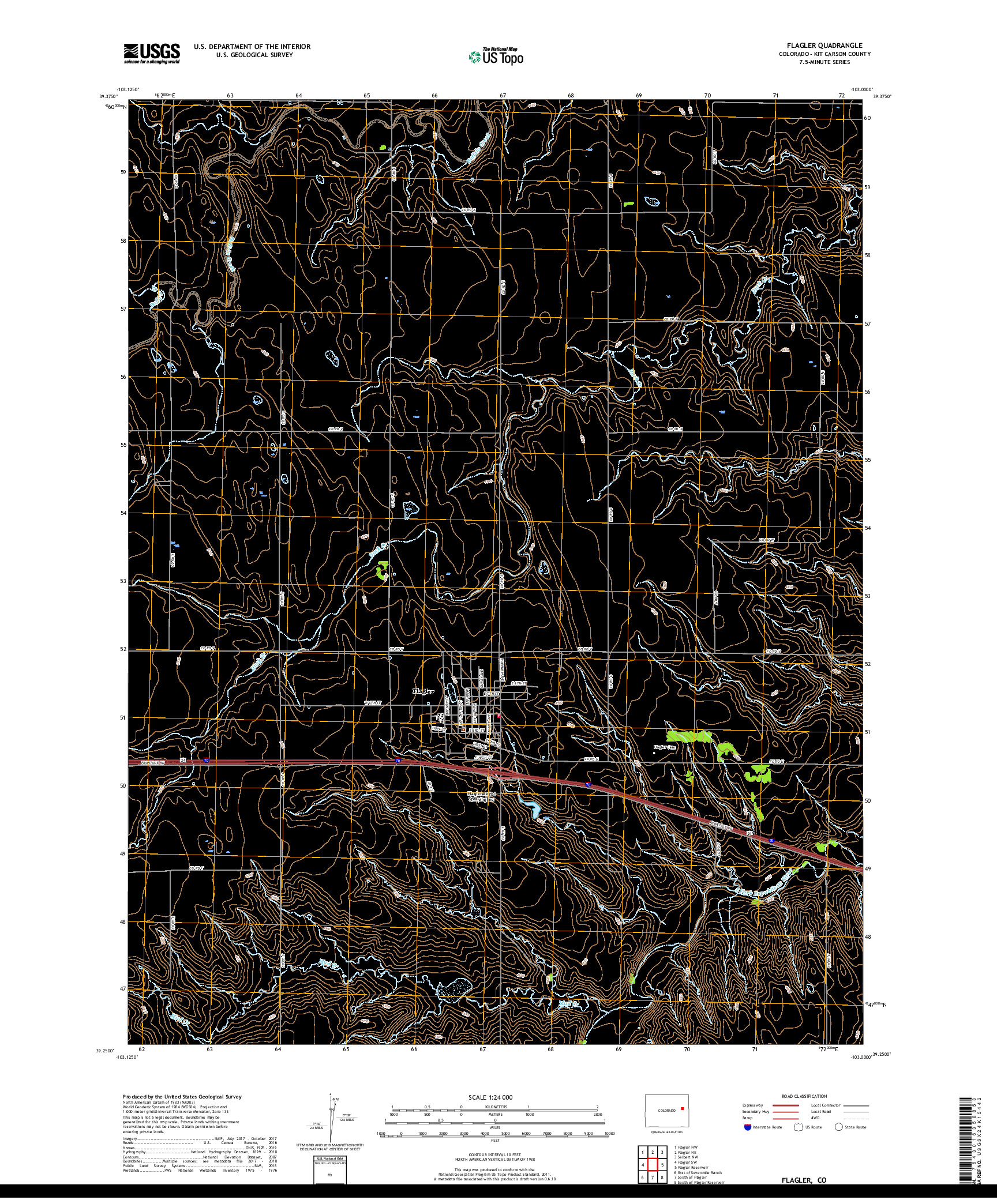 USGS US TOPO 7.5-MINUTE MAP FOR FLAGLER, CO 2019