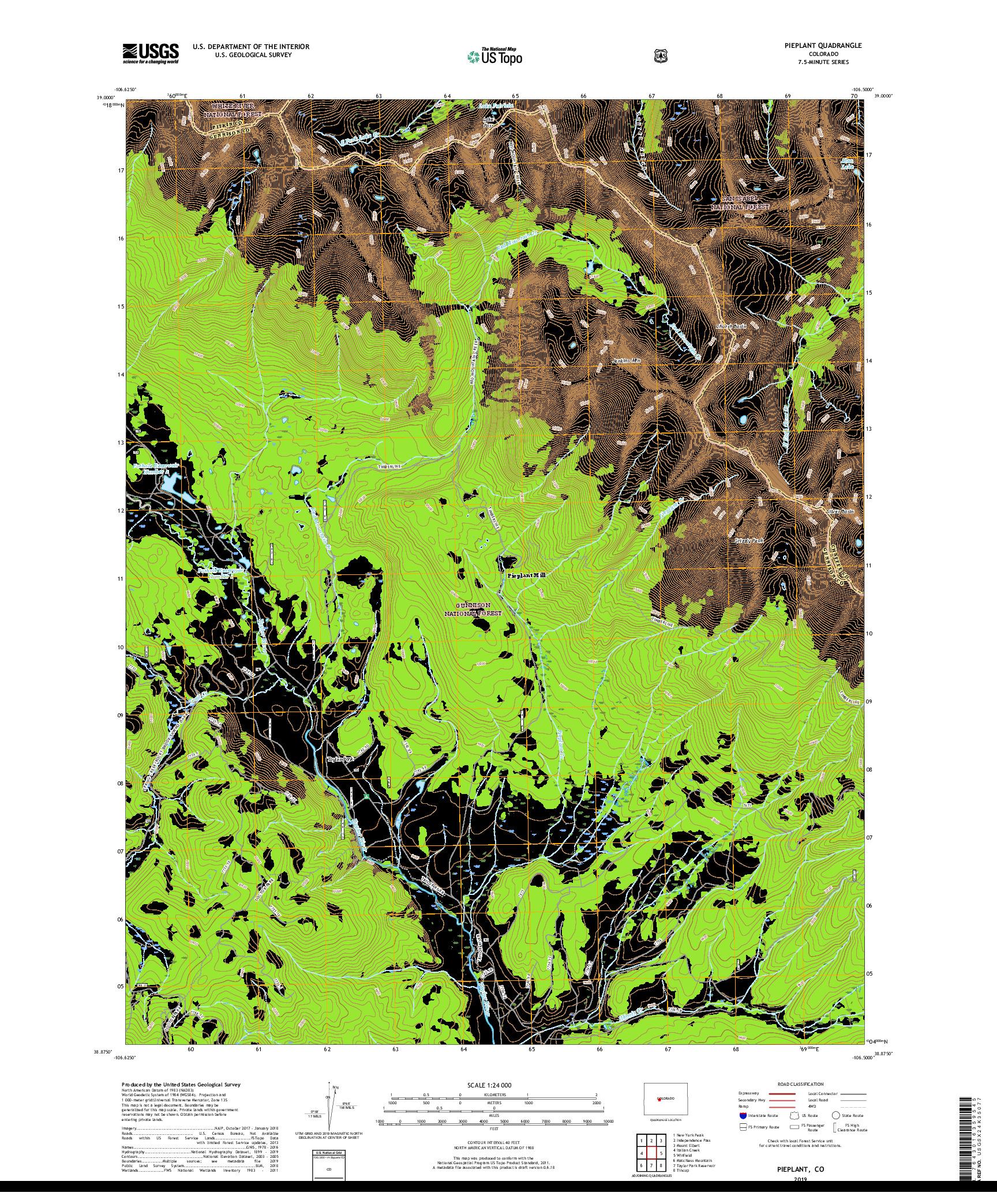 USGS US TOPO 7.5-MINUTE MAP FOR PIEPLANT, CO 2019