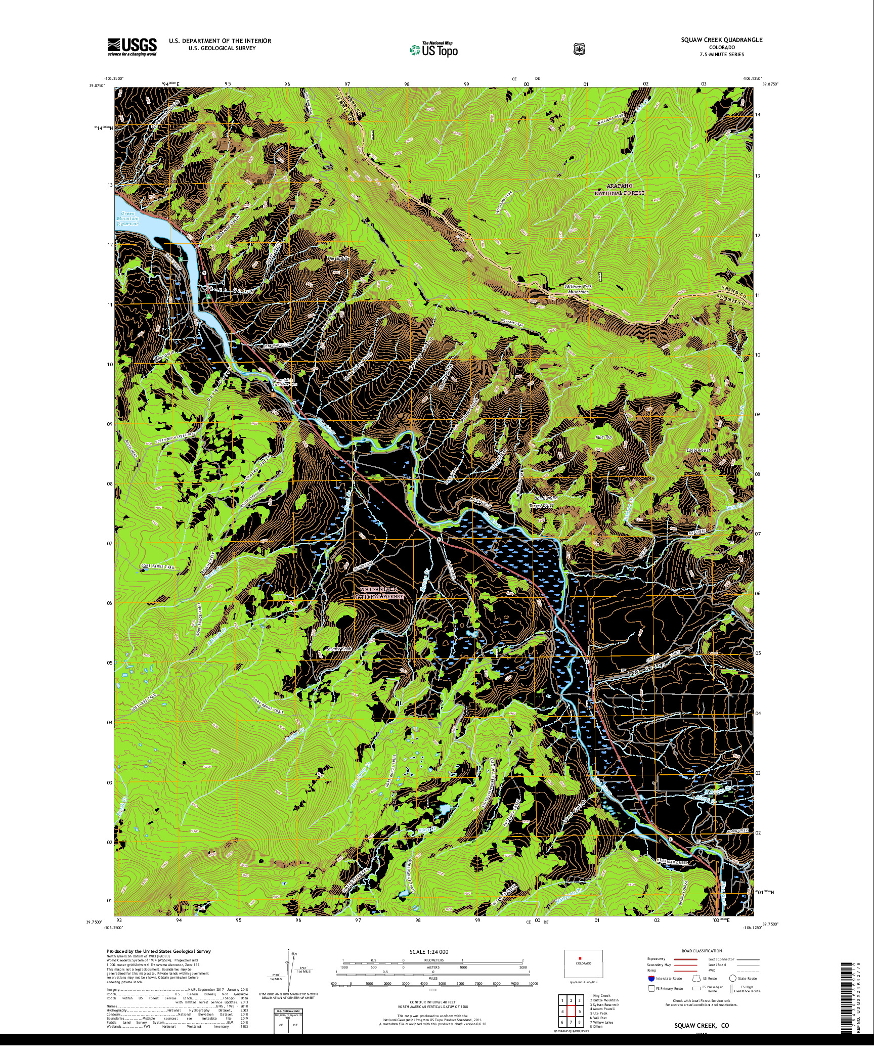 USGS US TOPO 7.5-MINUTE MAP FOR SQUAW CREEK, CO 2019