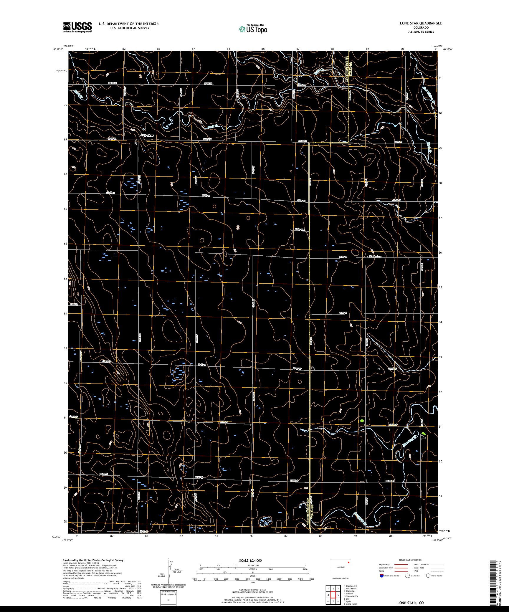 USGS US TOPO 7.5-MINUTE MAP FOR LONE STAR, CO 2019