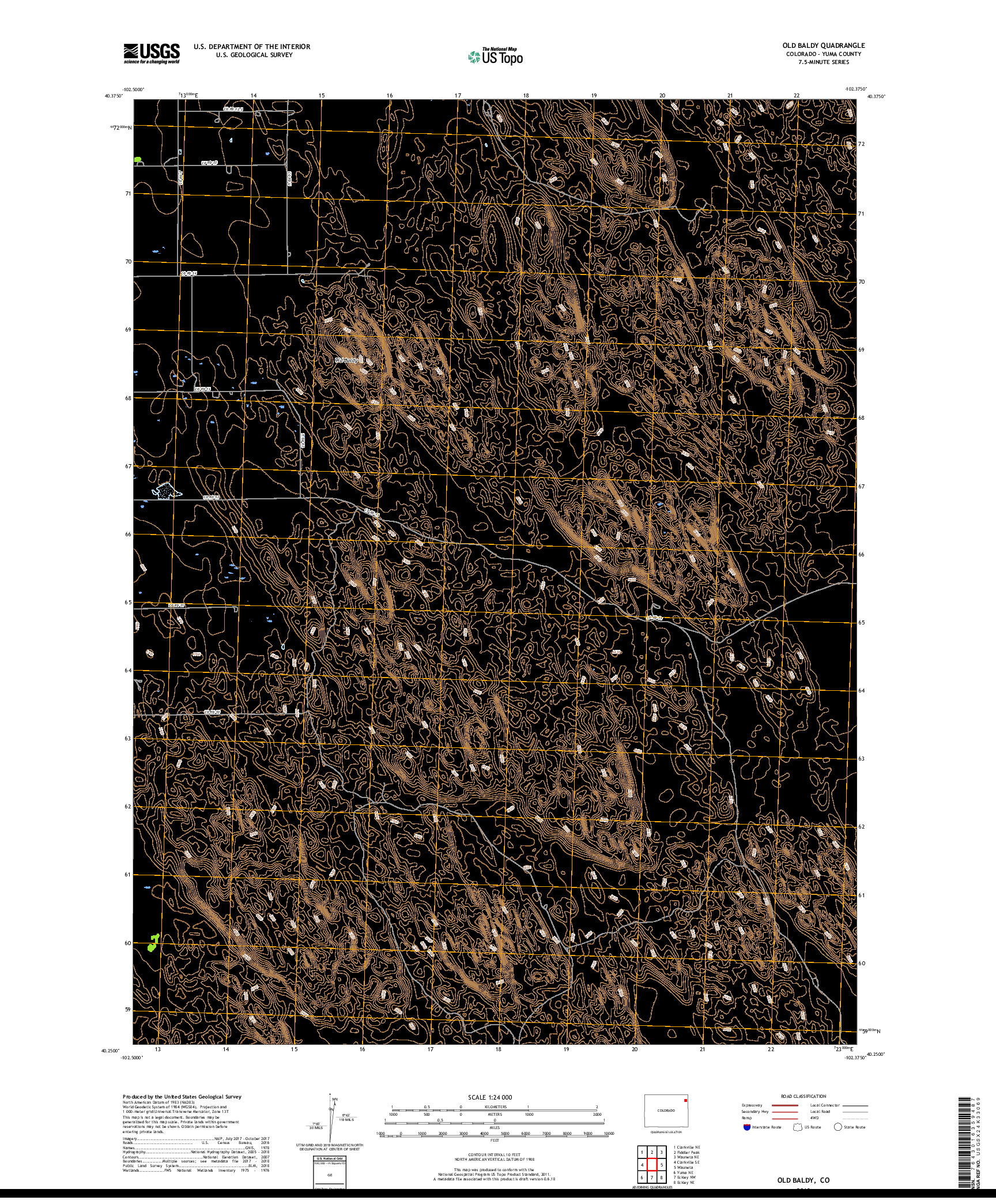 USGS US TOPO 7.5-MINUTE MAP FOR OLD BALDY, CO 2019