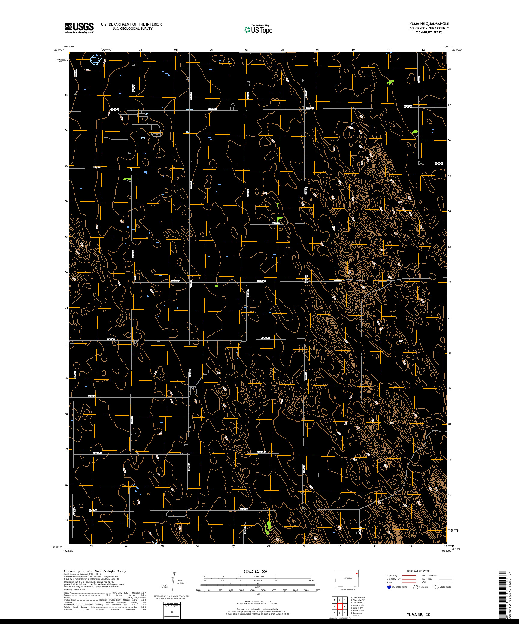 USGS US TOPO 7.5-MINUTE MAP FOR YUMA NE, CO 2019