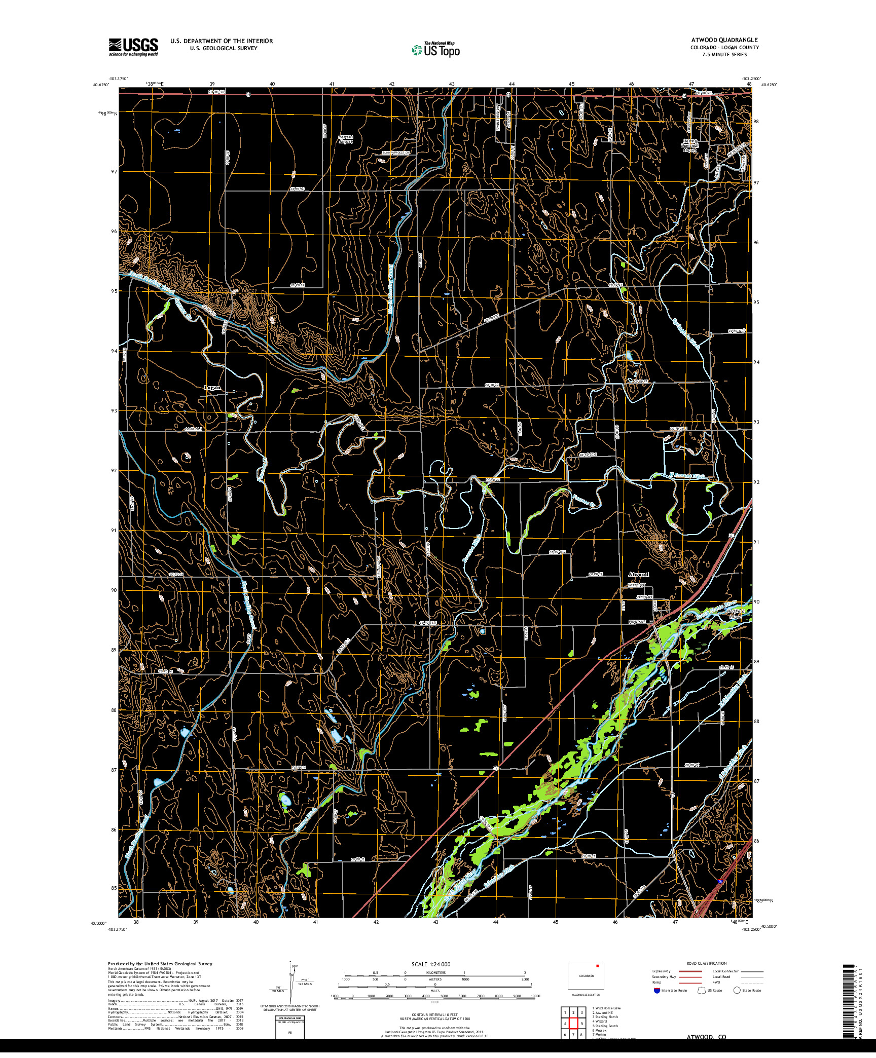 USGS US TOPO 7.5-MINUTE MAP FOR ATWOOD, CO 2019