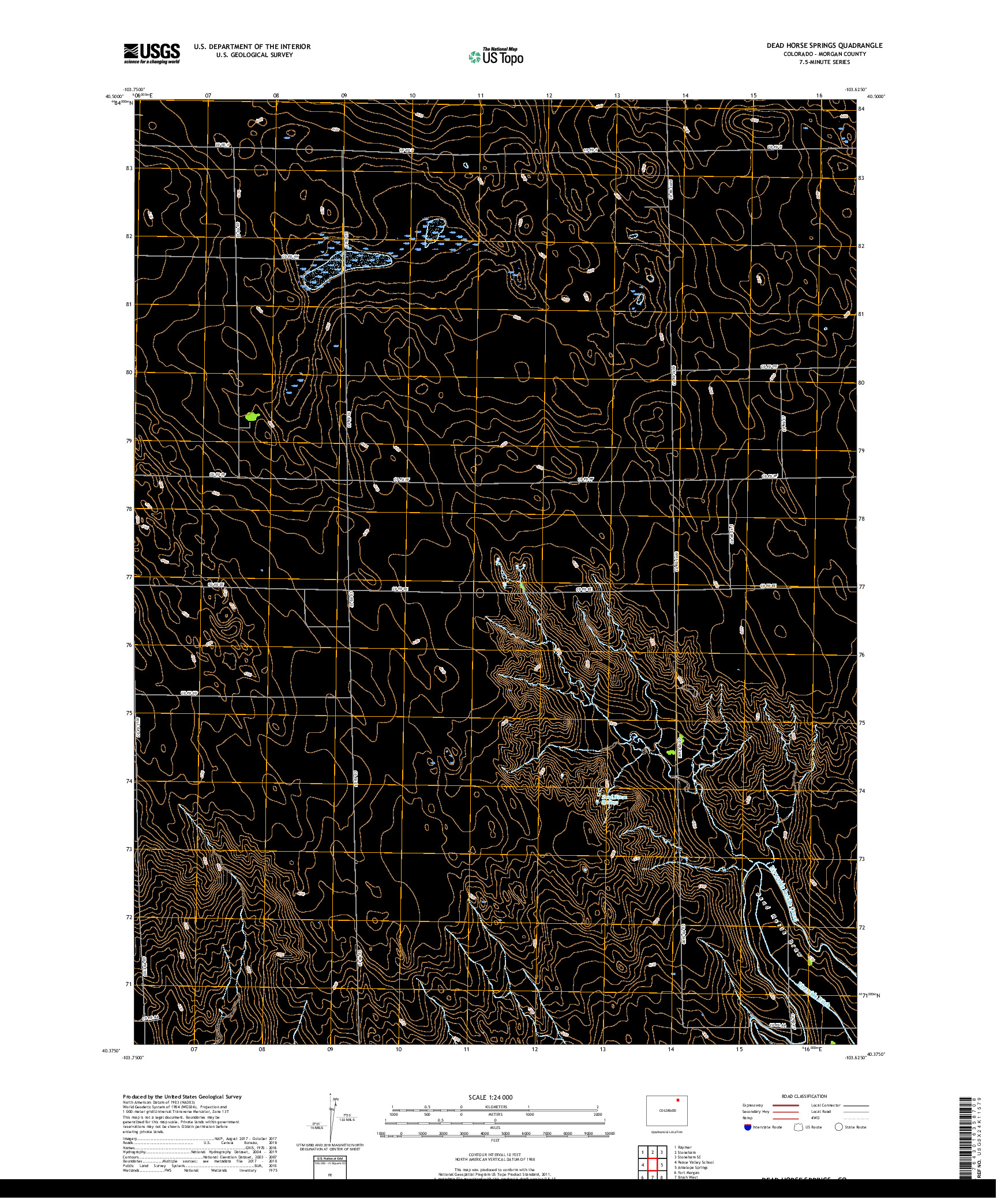 USGS US TOPO 7.5-MINUTE MAP FOR DEAD HORSE SPRINGS, CO 2019