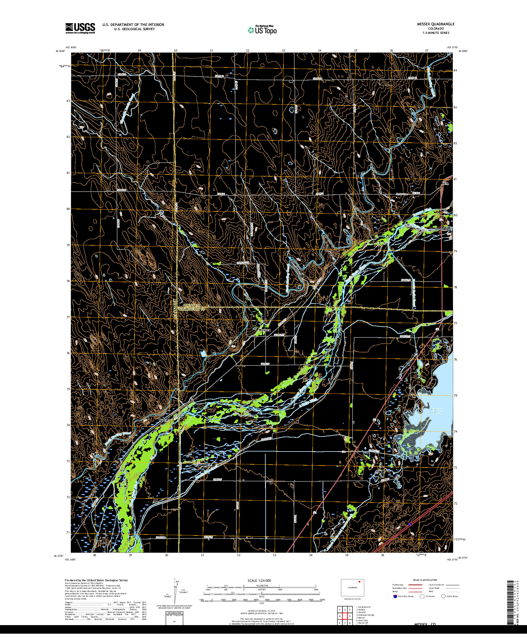 USGS US TOPO 7.5-MINUTE MAP FOR MESSEX, CO 2019