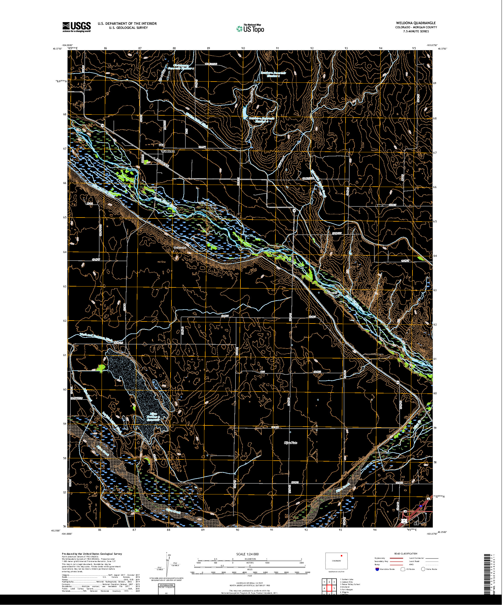 USGS US TOPO 7.5-MINUTE MAP FOR WELDONA, CO 2019
