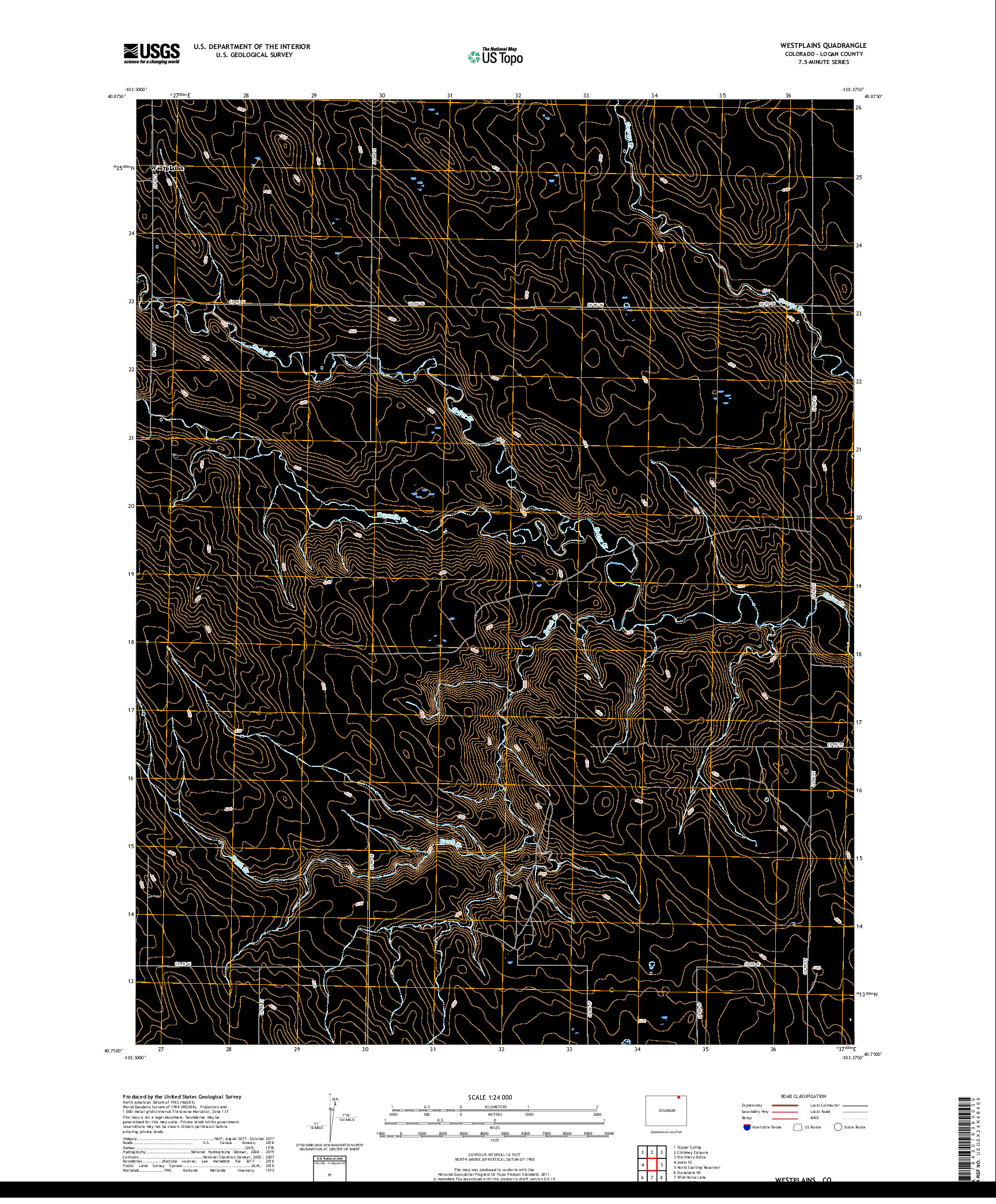 USGS US TOPO 7.5-MINUTE MAP FOR WESTPLAINS, CO 2019