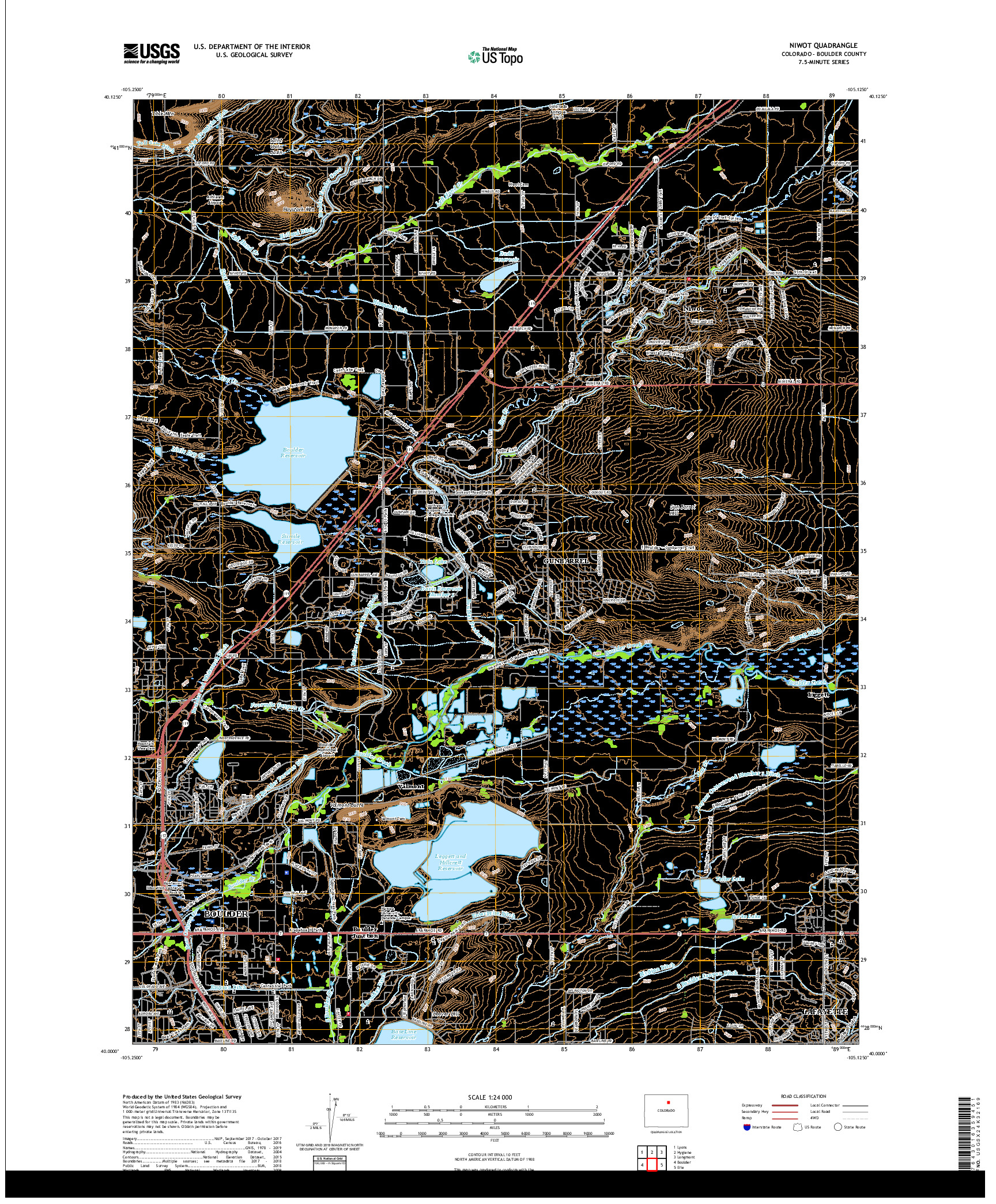USGS US TOPO 7.5-MINUTE MAP FOR NIWOT, CO 2019