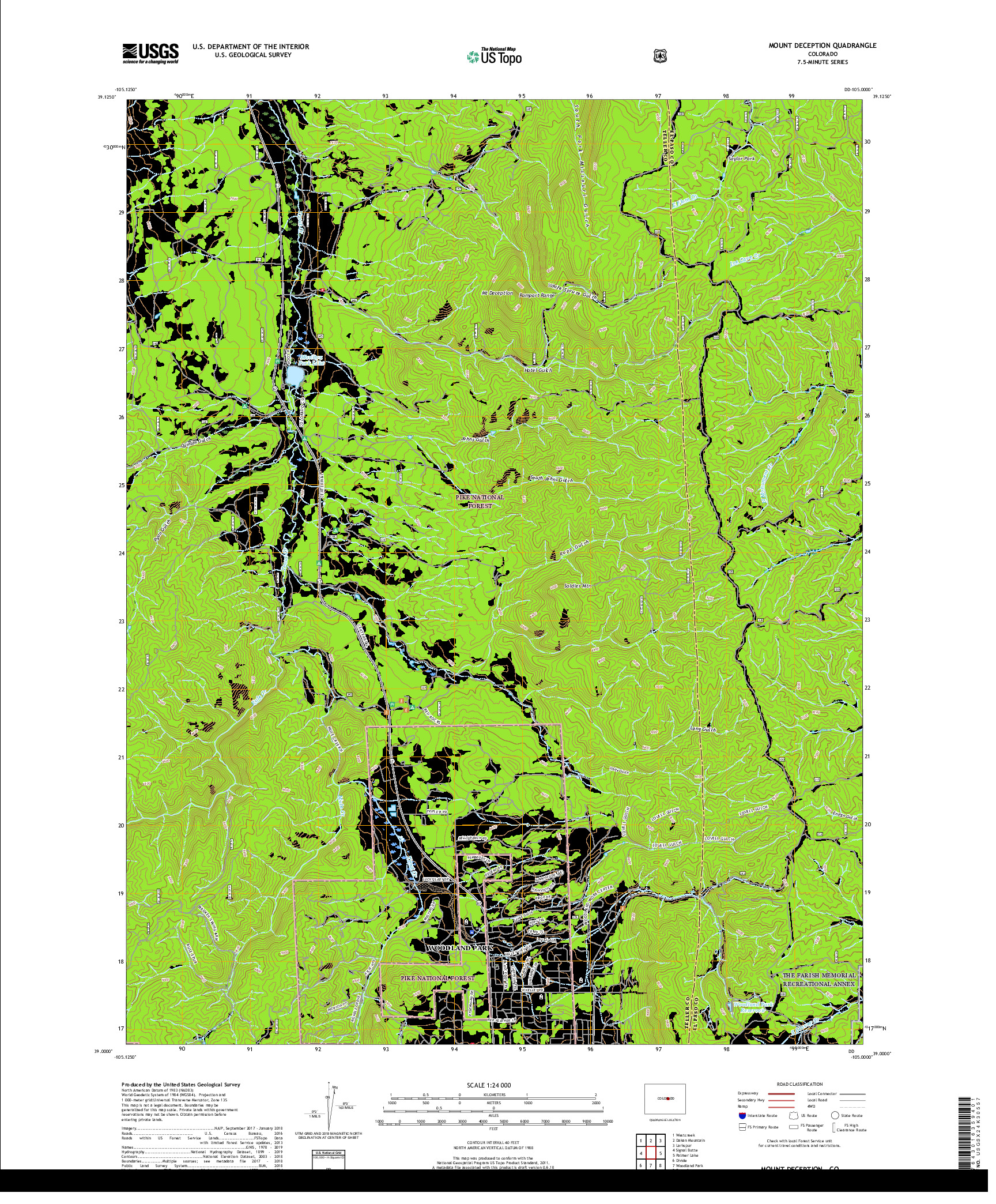USGS US TOPO 7.5-MINUTE MAP FOR MOUNT DECEPTION, CO 2019