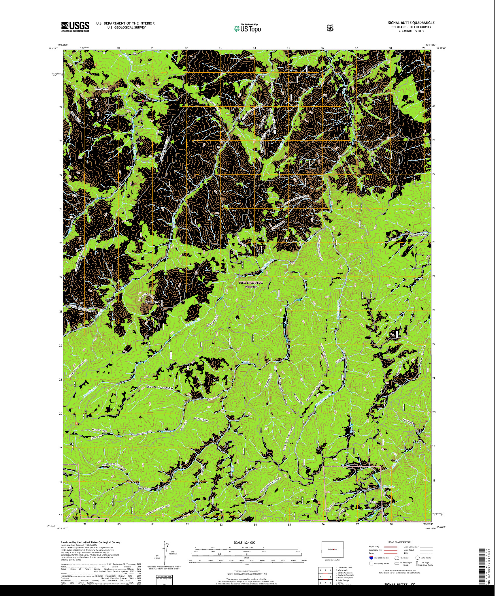 USGS US TOPO 7.5-MINUTE MAP FOR SIGNAL BUTTE, CO 2019